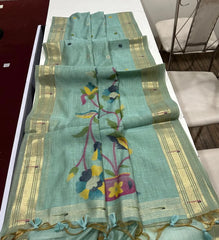 Premium Soft Paithani Type Muga Cotton Saree