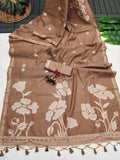 Premium Muga Cotton Floral Saree
