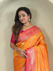 Banarasi Intricate Color Thread Saree