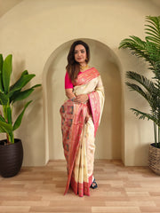 Banarasi Intricate Color Thread Saree