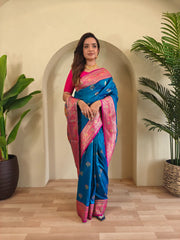Banarasi Intricate Color Thread Saree