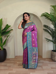 Banarasi Intricate Color Thread Saree