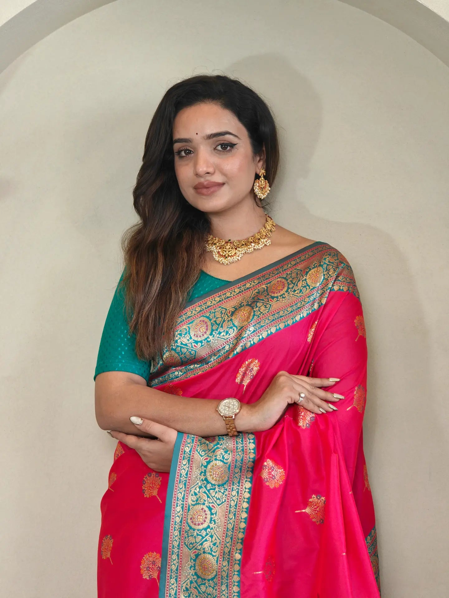 Banarasi Intricate Color Thread Saree