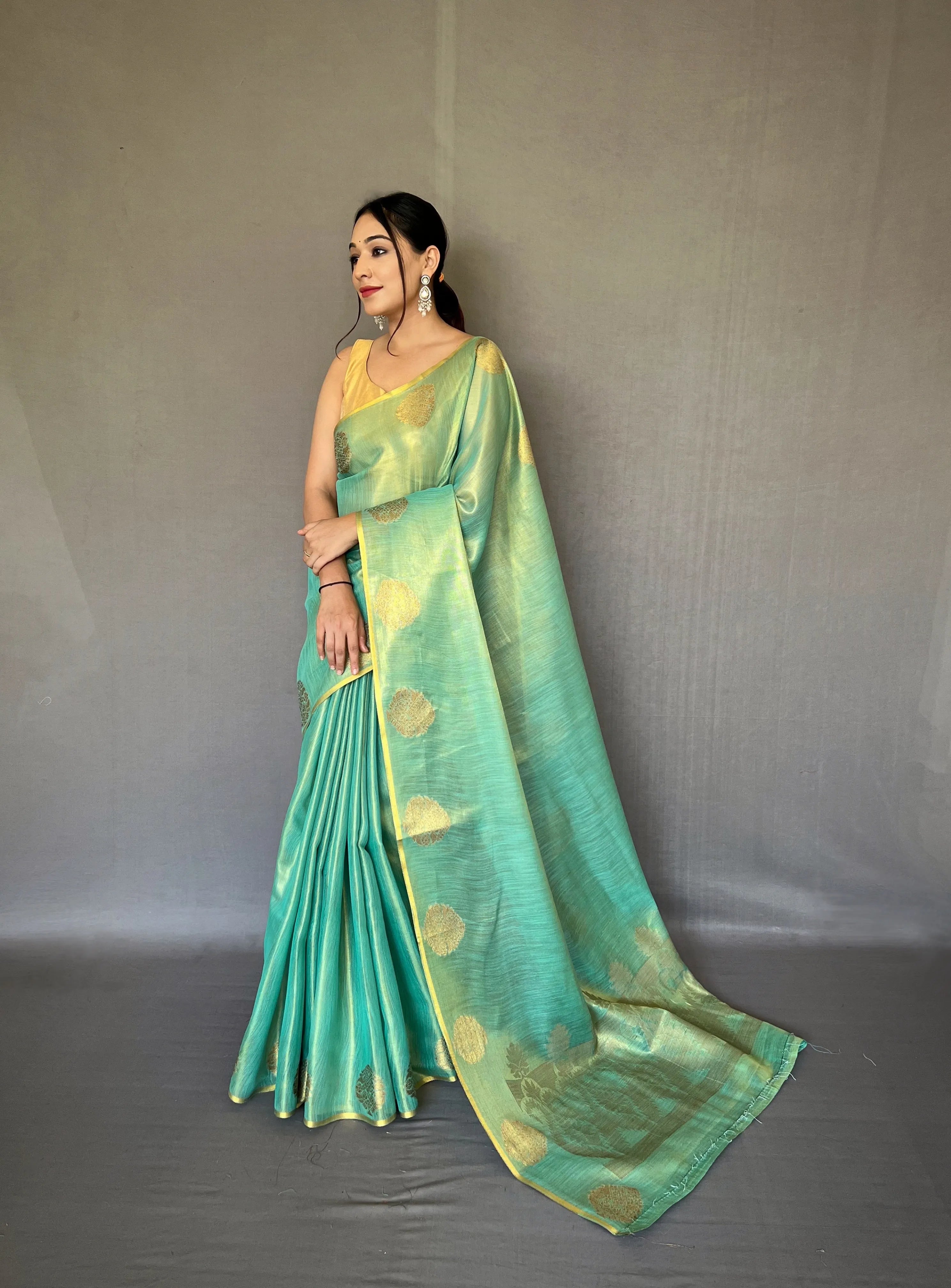 Tissue Silk Jacquard Weaving Saree