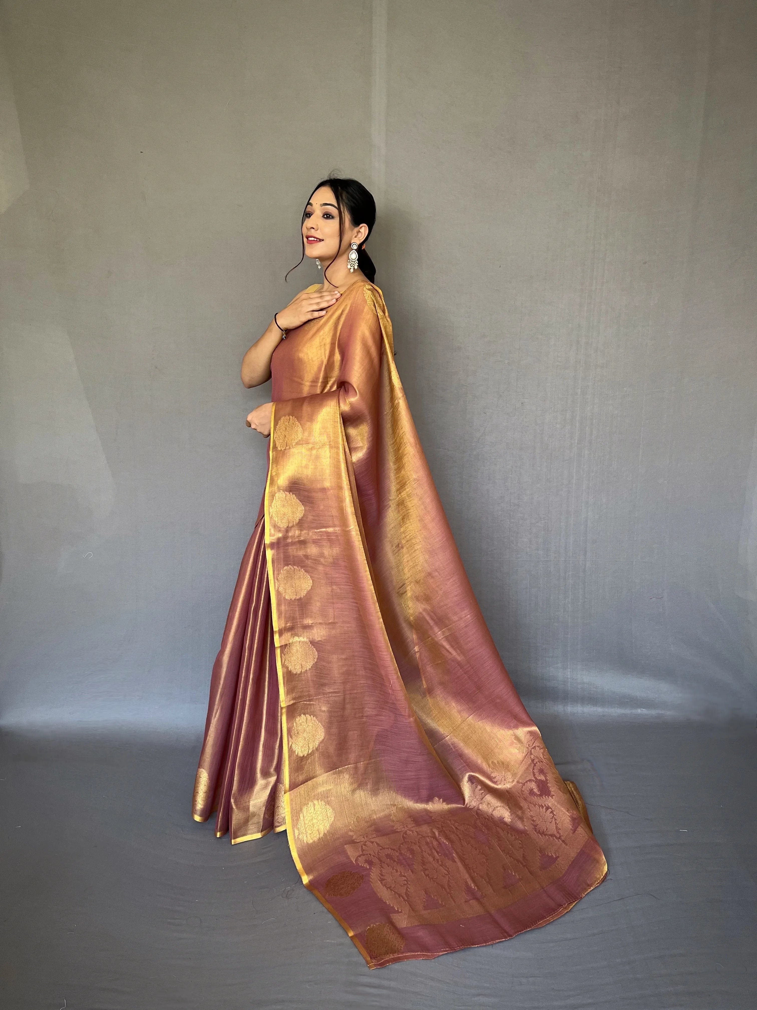Tissue Silk Jacquard Weaving Saree