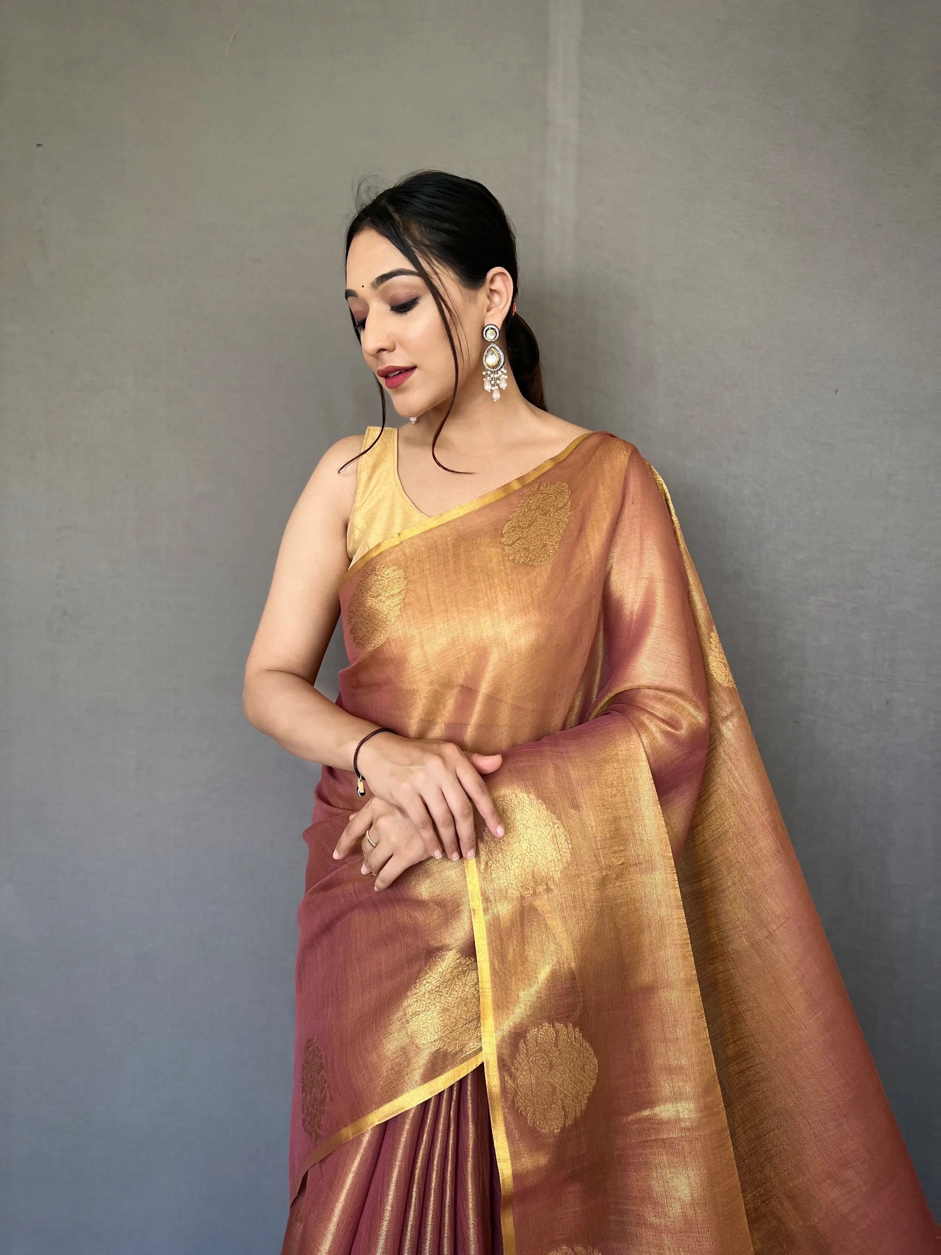 Tissue Silk Jacquard Weaving Saree