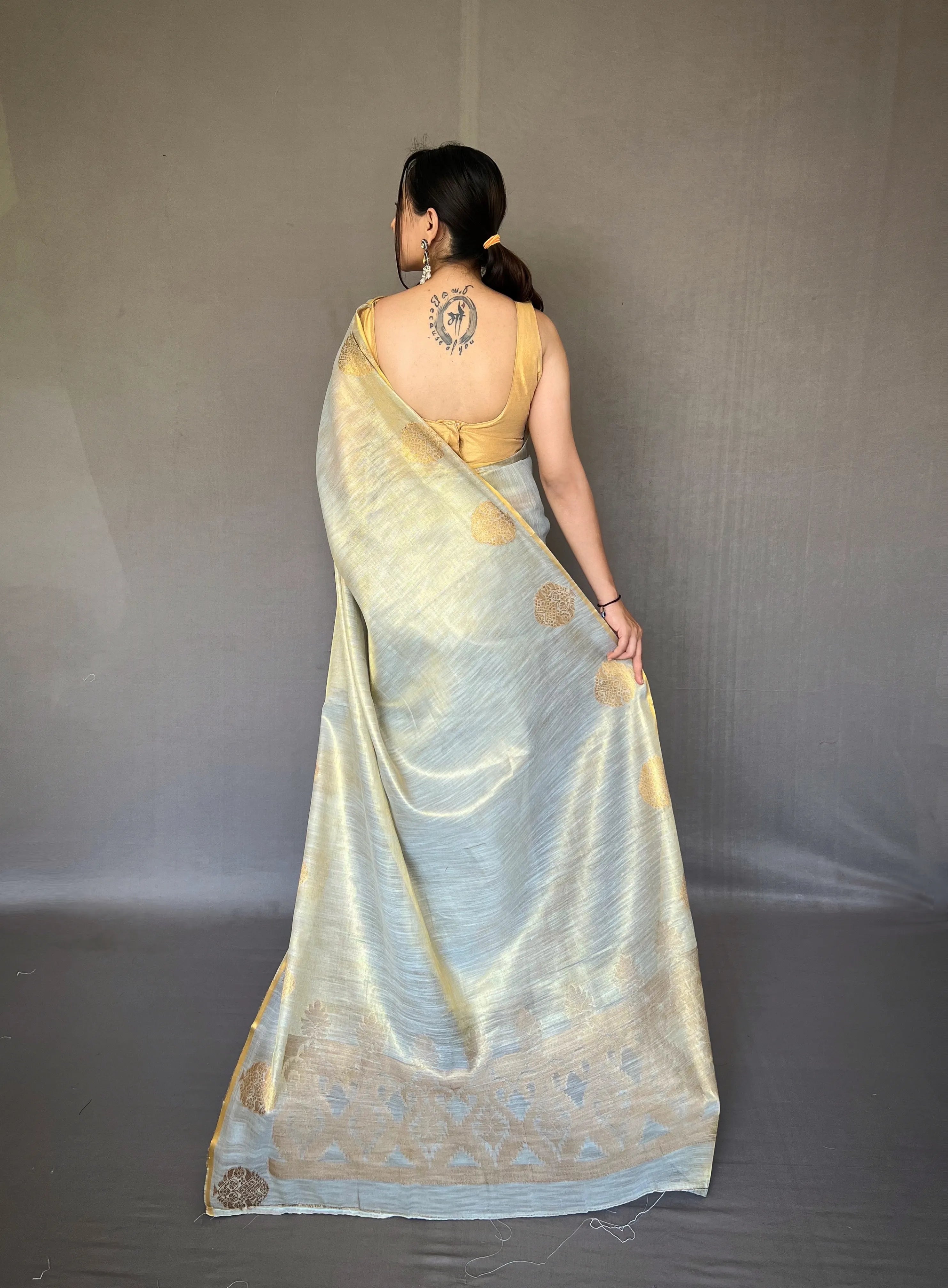 Tissue Silk Jacquard Weaving Saree