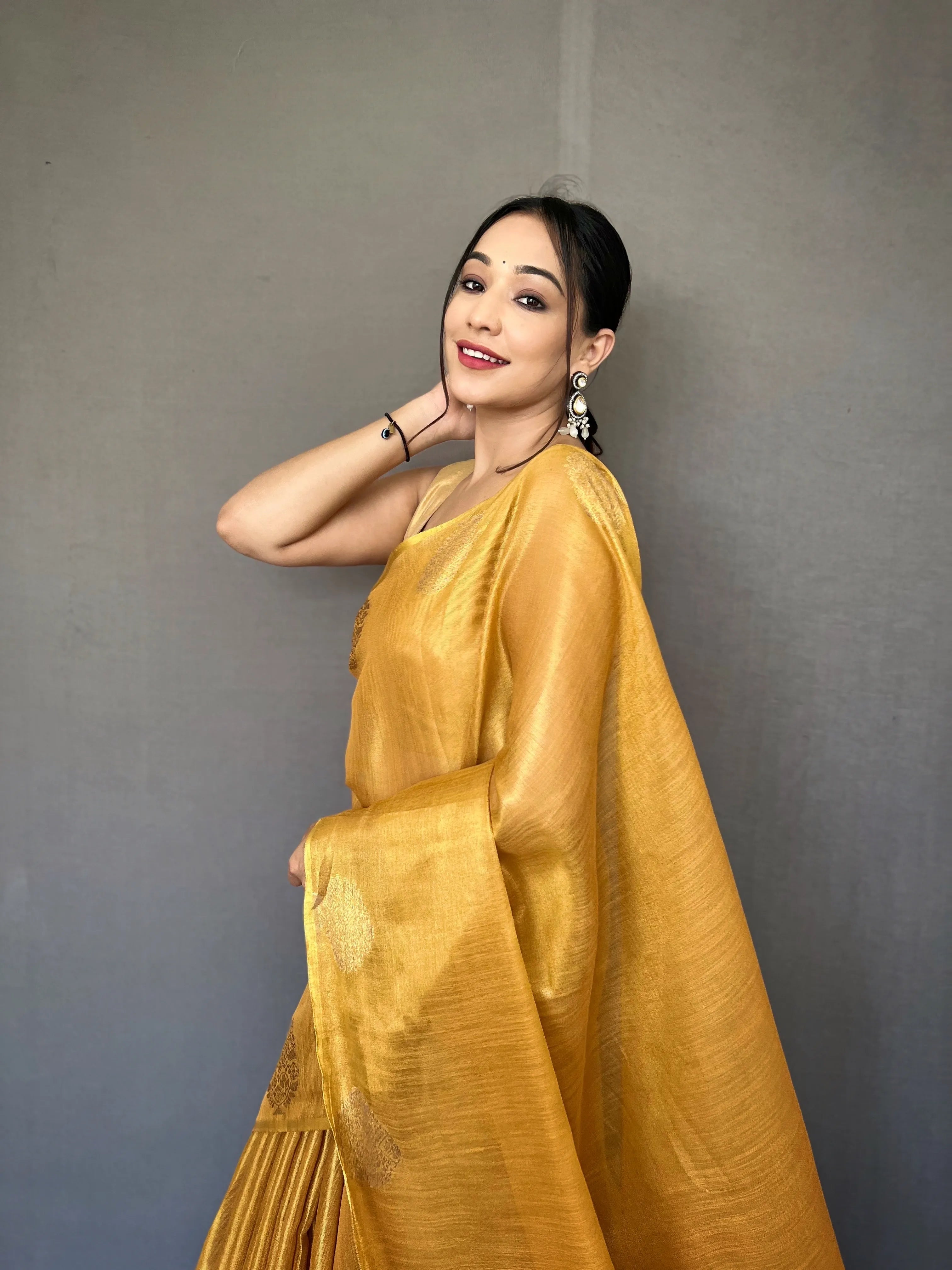 Tissue Silk Jacquard Weaving Saree