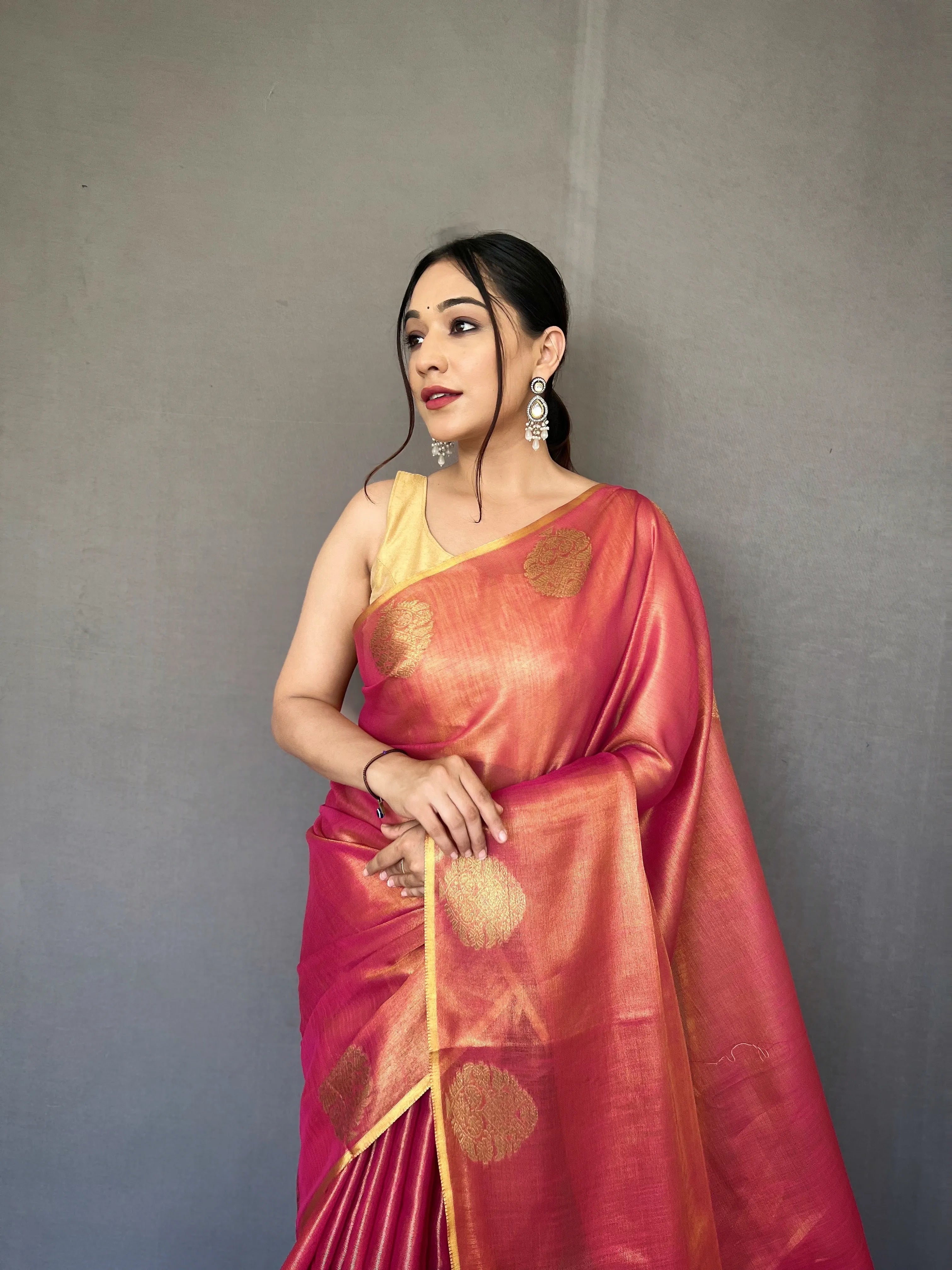 Tissue Silk Jacquard Weaving Saree