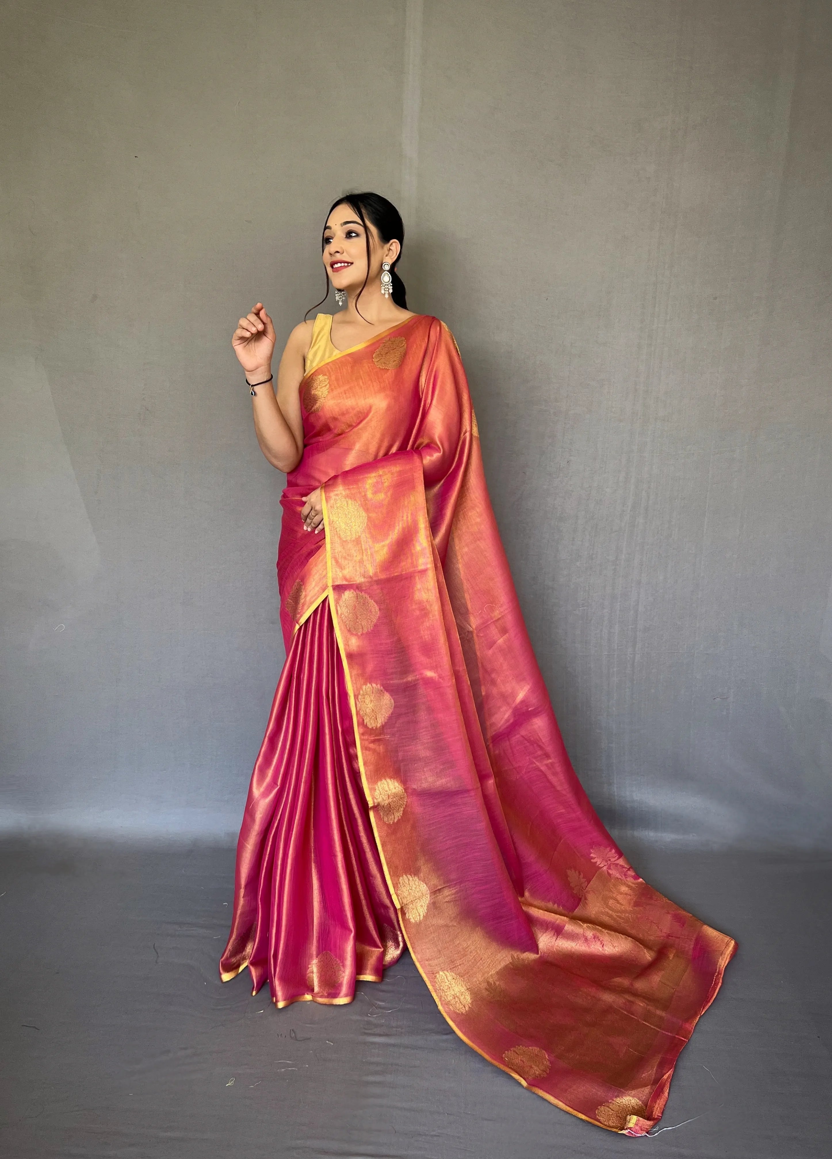 Tissue Silk Jacquard Weaving Saree