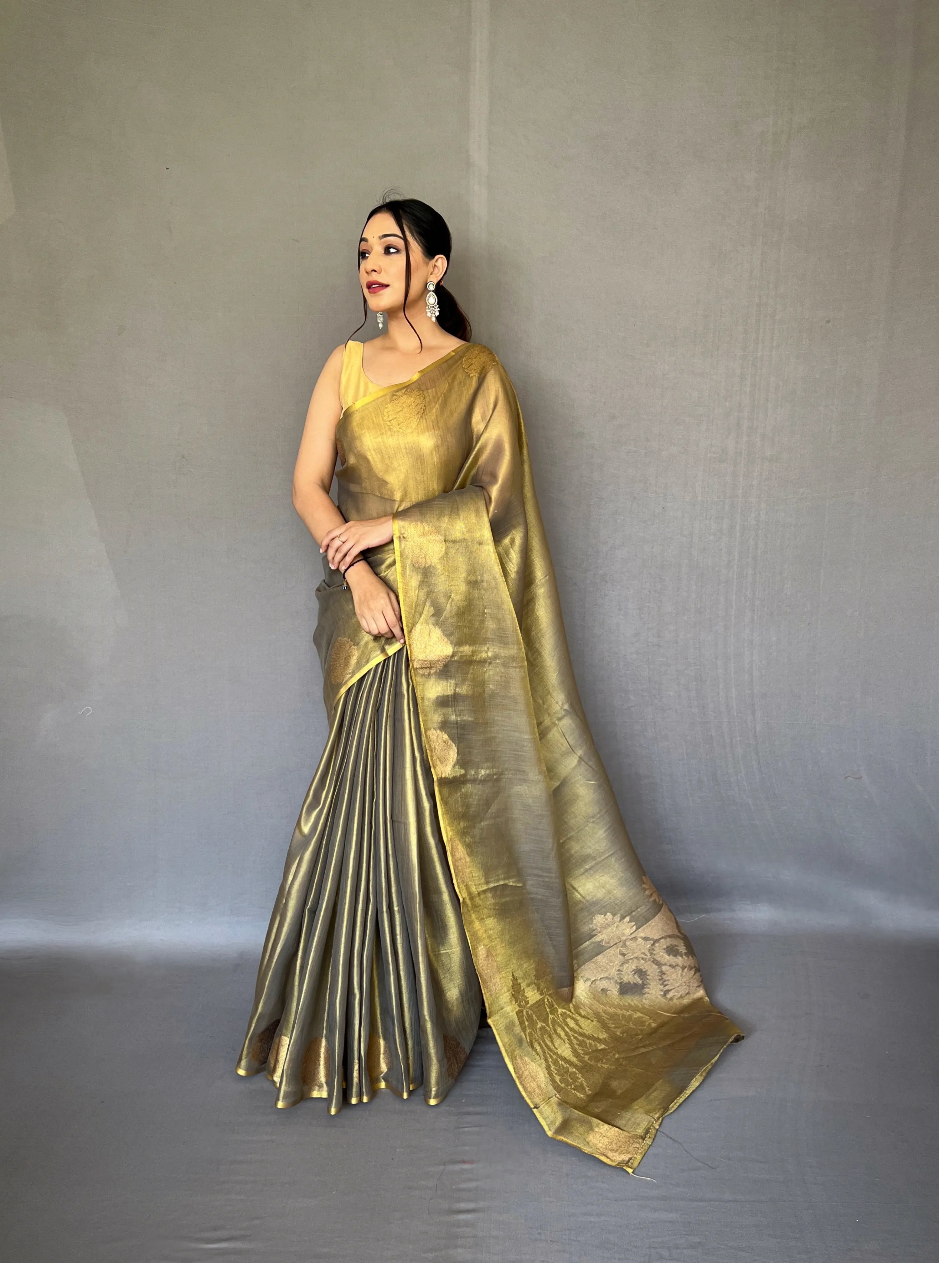 Tissue Silk Jacquard Weaving Saree