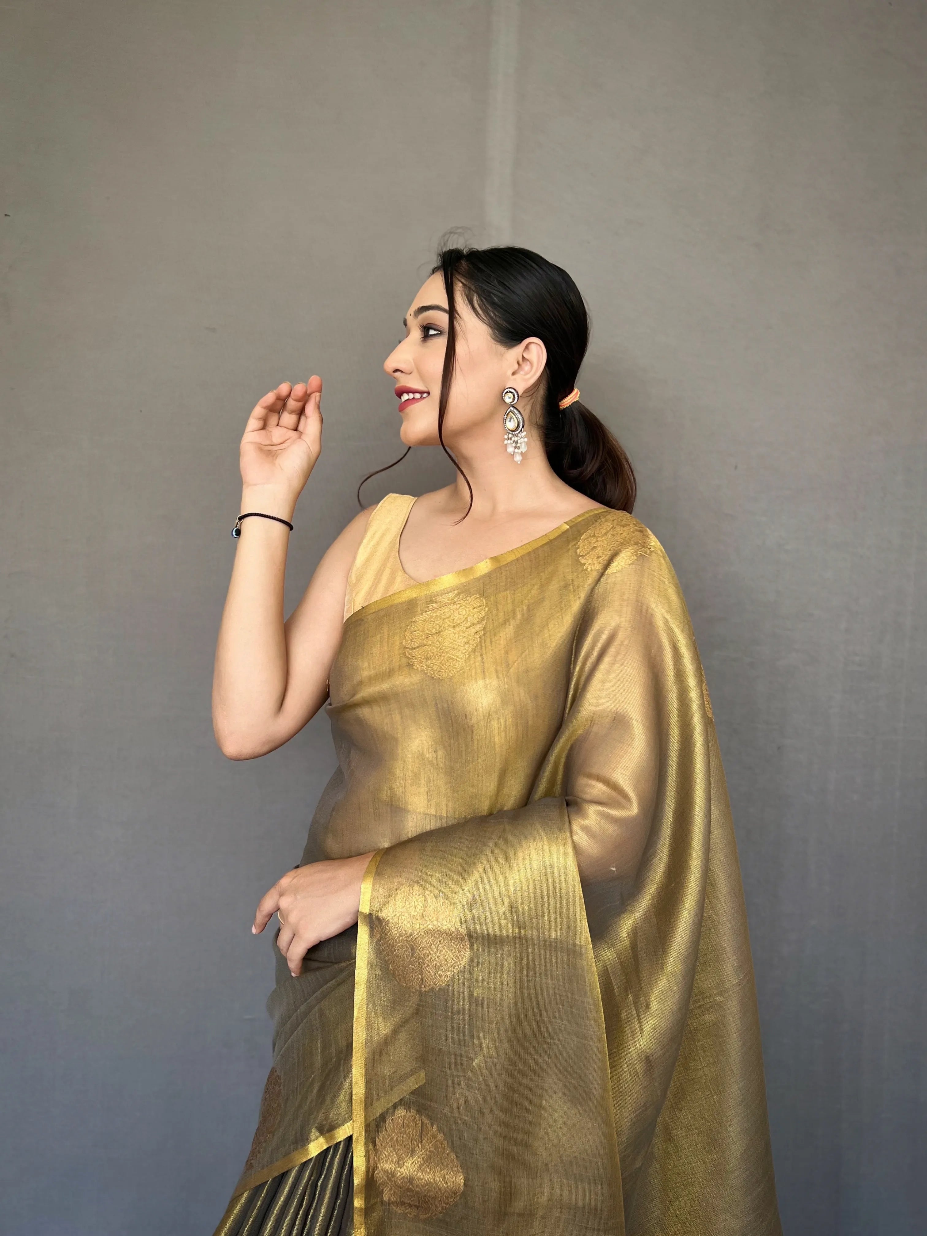 Tissue Silk Jacquard Weaving Saree