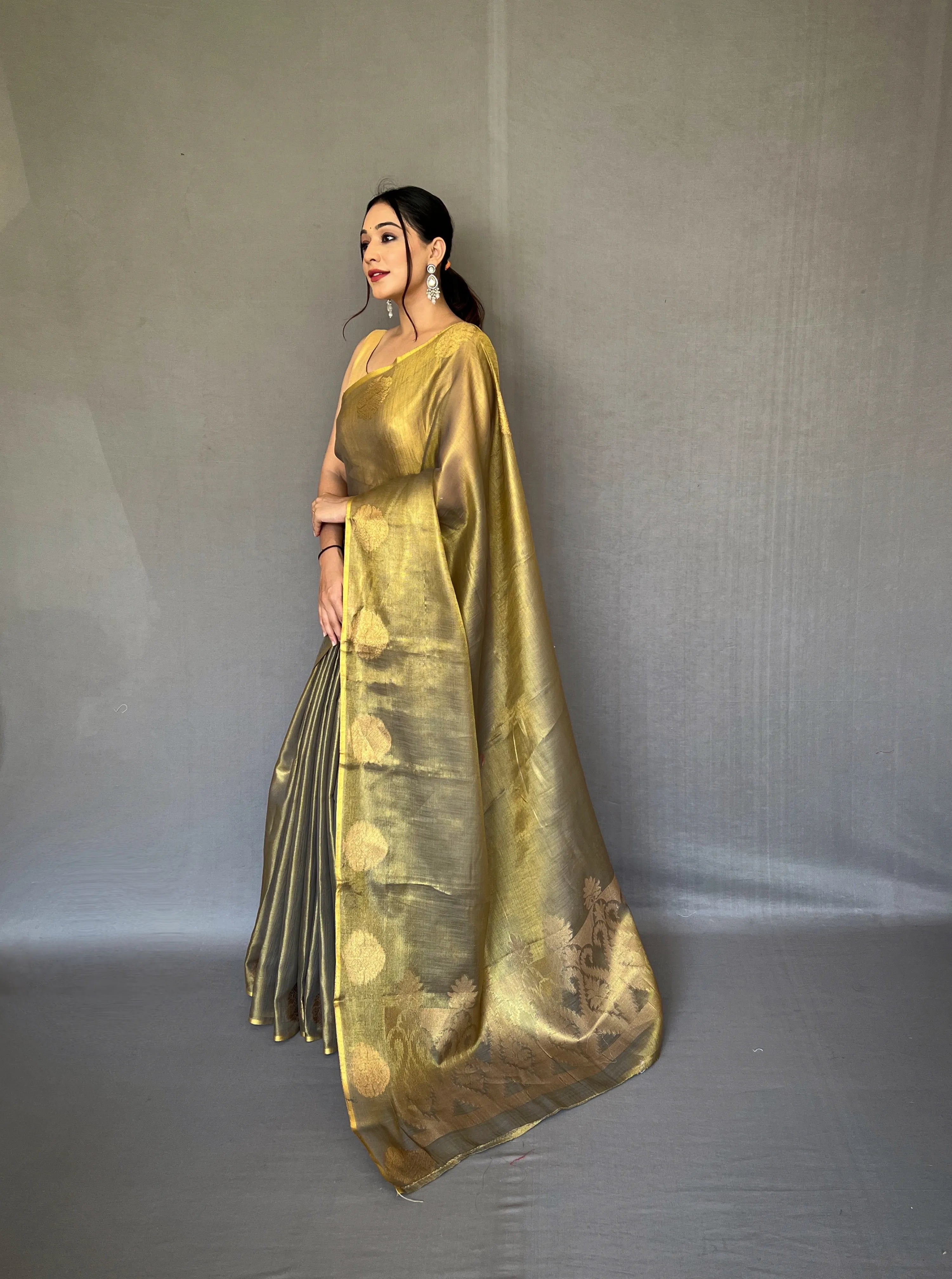 Tissue Silk Jacquard Weaving Saree