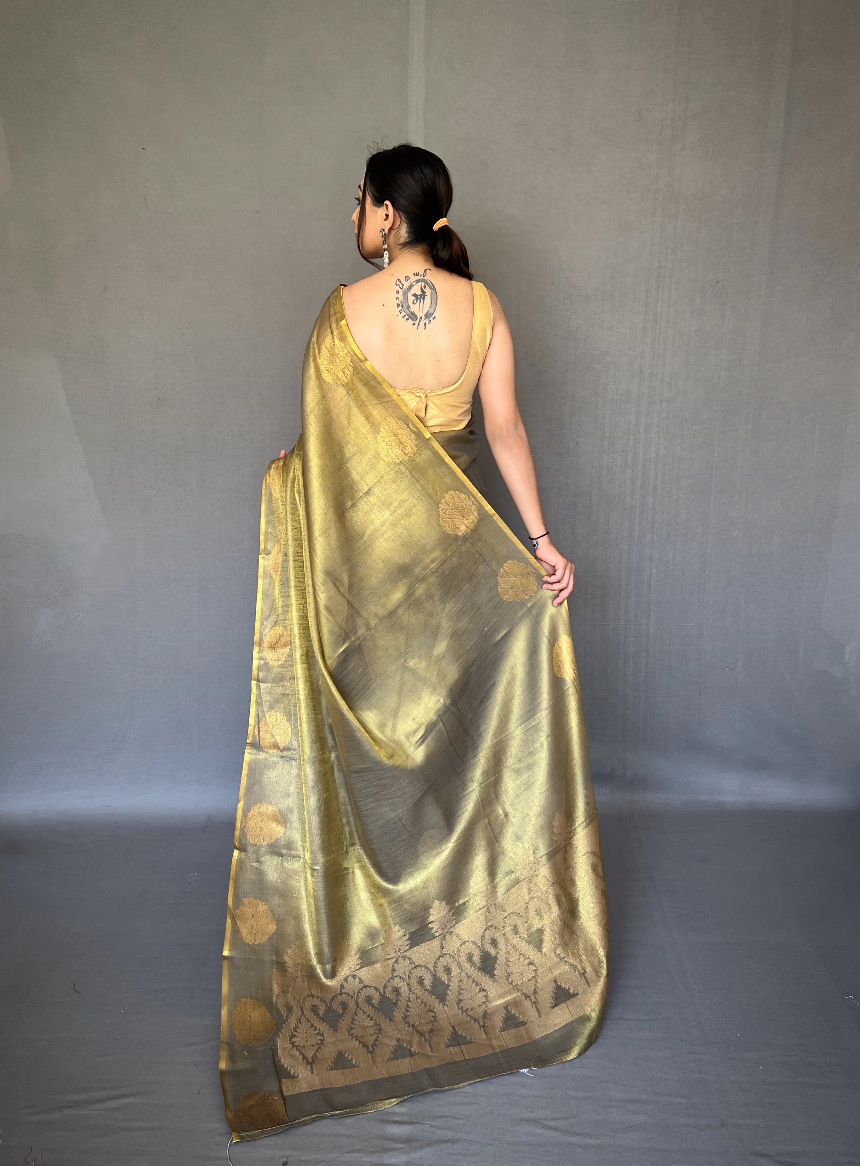 Tissue Silk Jacquard Weaving Saree