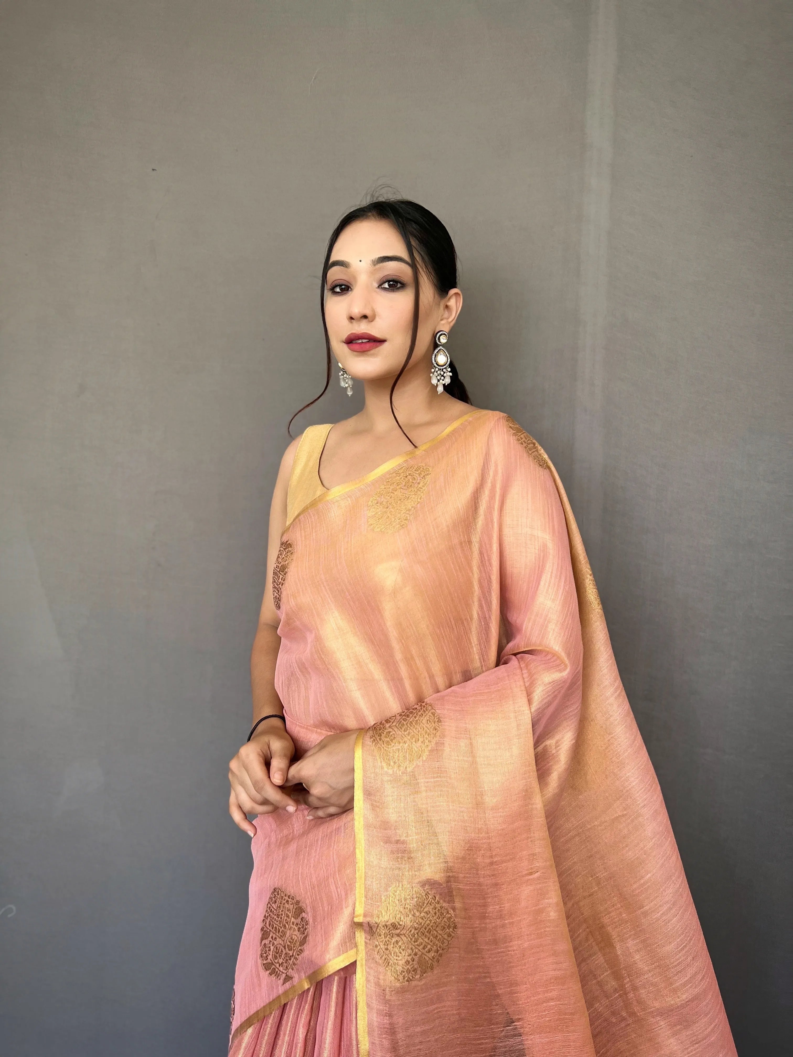Tissue Silk Jacquard Weaving Saree