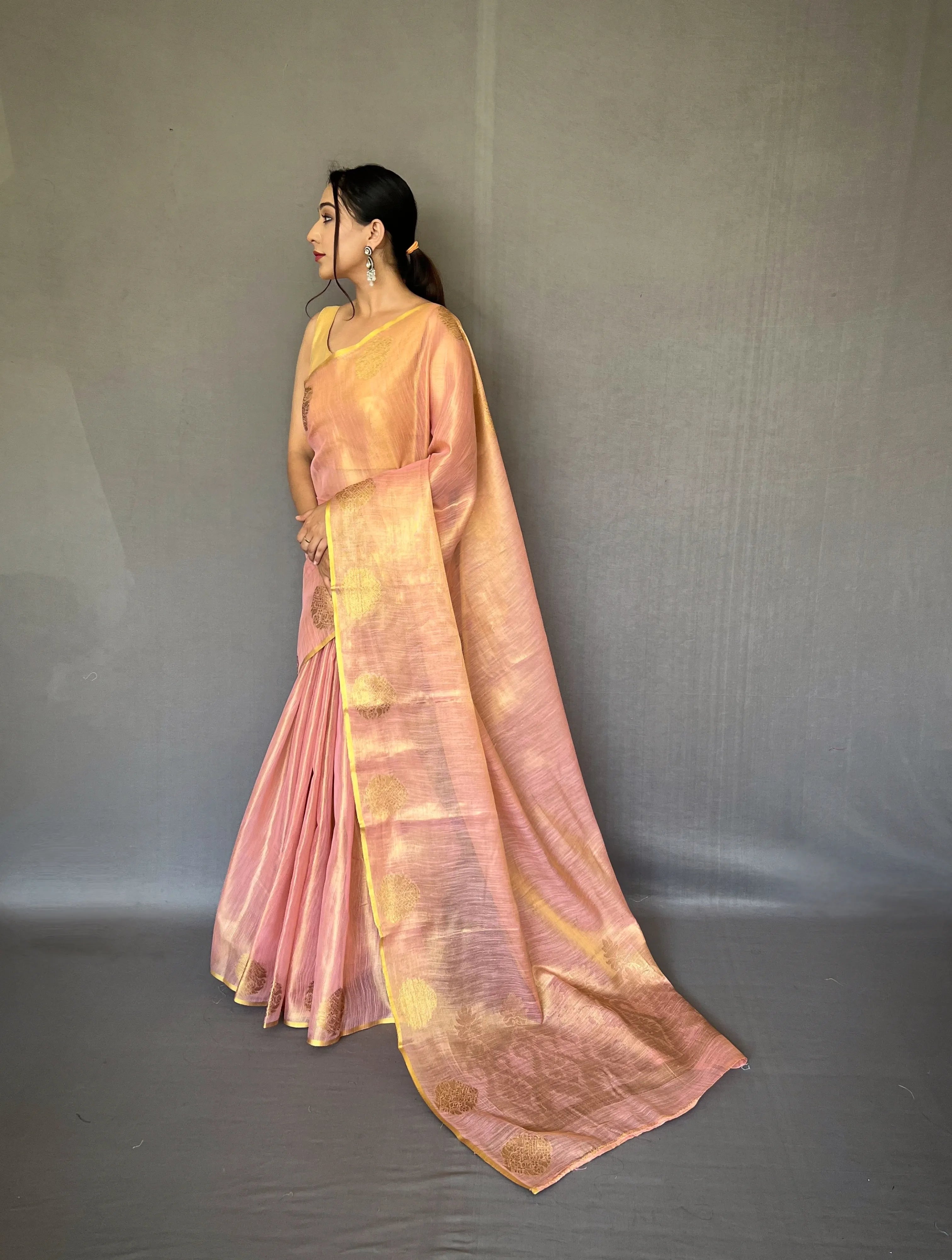 Tissue Silk Jacquard Weaving Saree