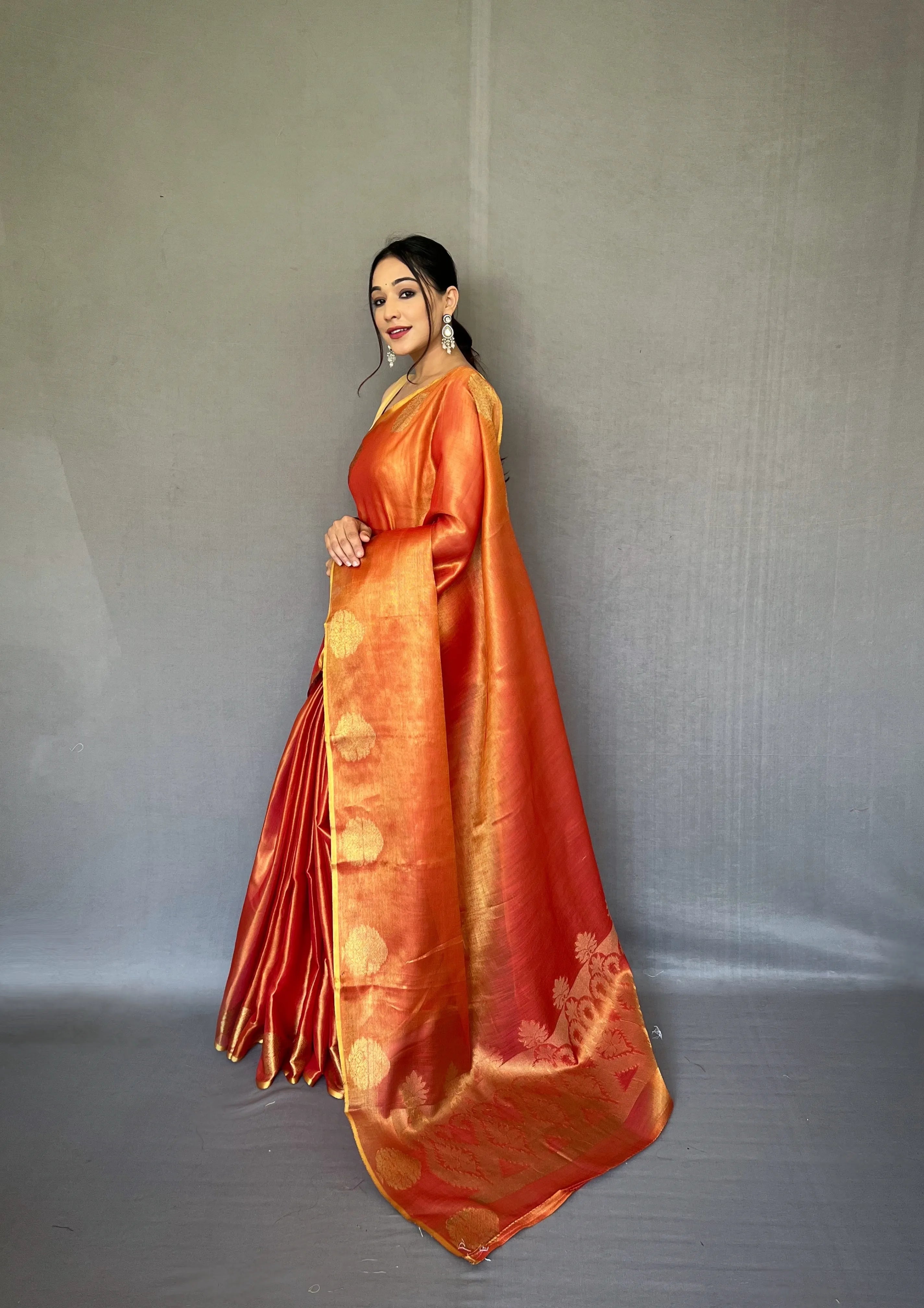 Tissue Silk Jacquard Weaving Saree