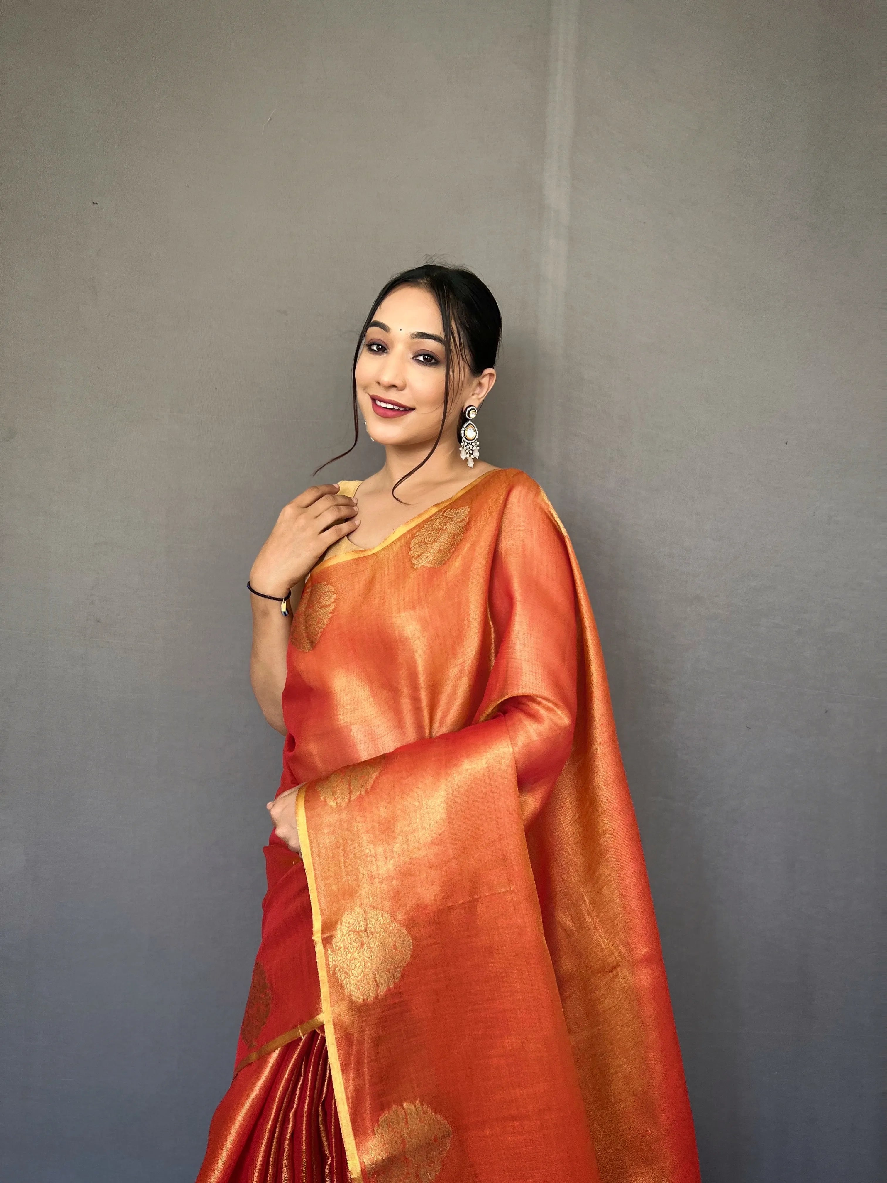 Tissue Silk Jacquard Weaving Saree