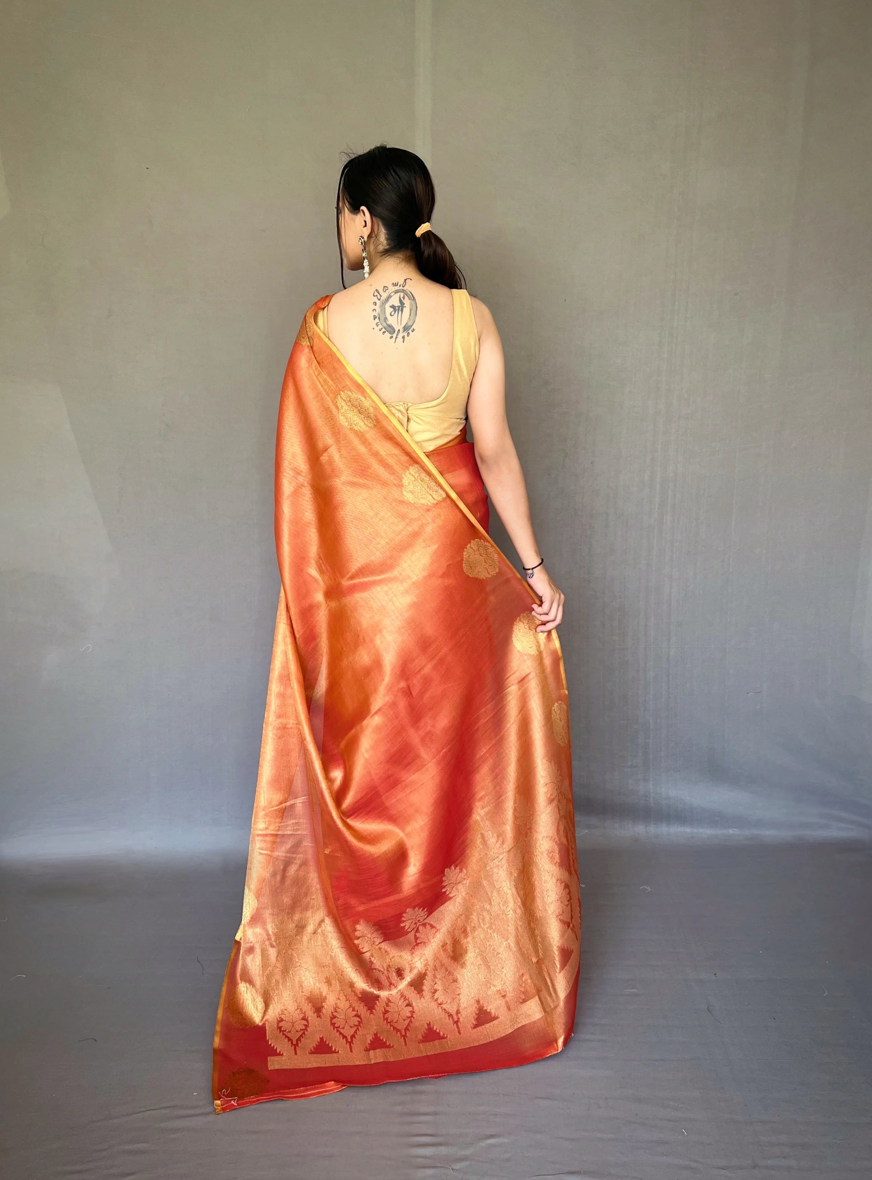 Tissue Silk Jacquard Weaving Saree