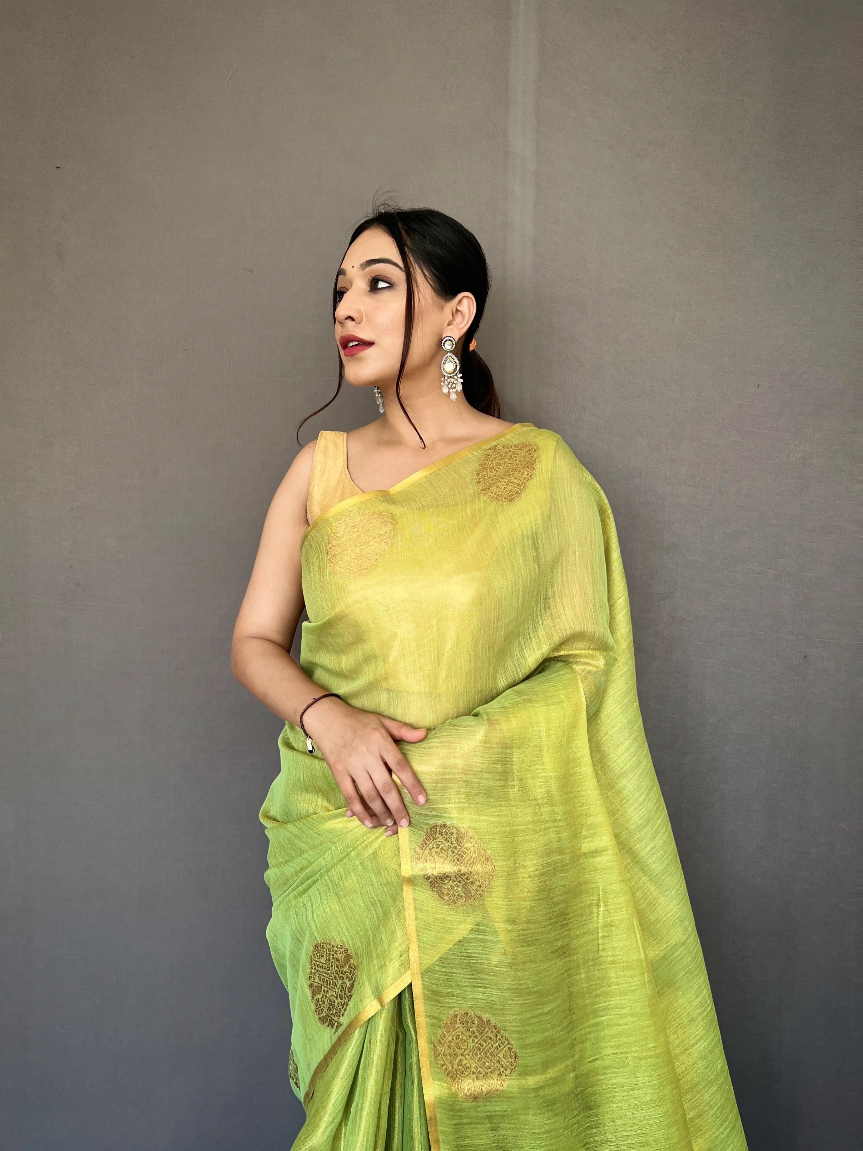 Tissue Silk Jacquard Weaving Saree