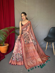 Cotton Kashmiri Digital Printed Saree