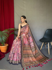 Cotton Kashmiri Digital Printed Saree