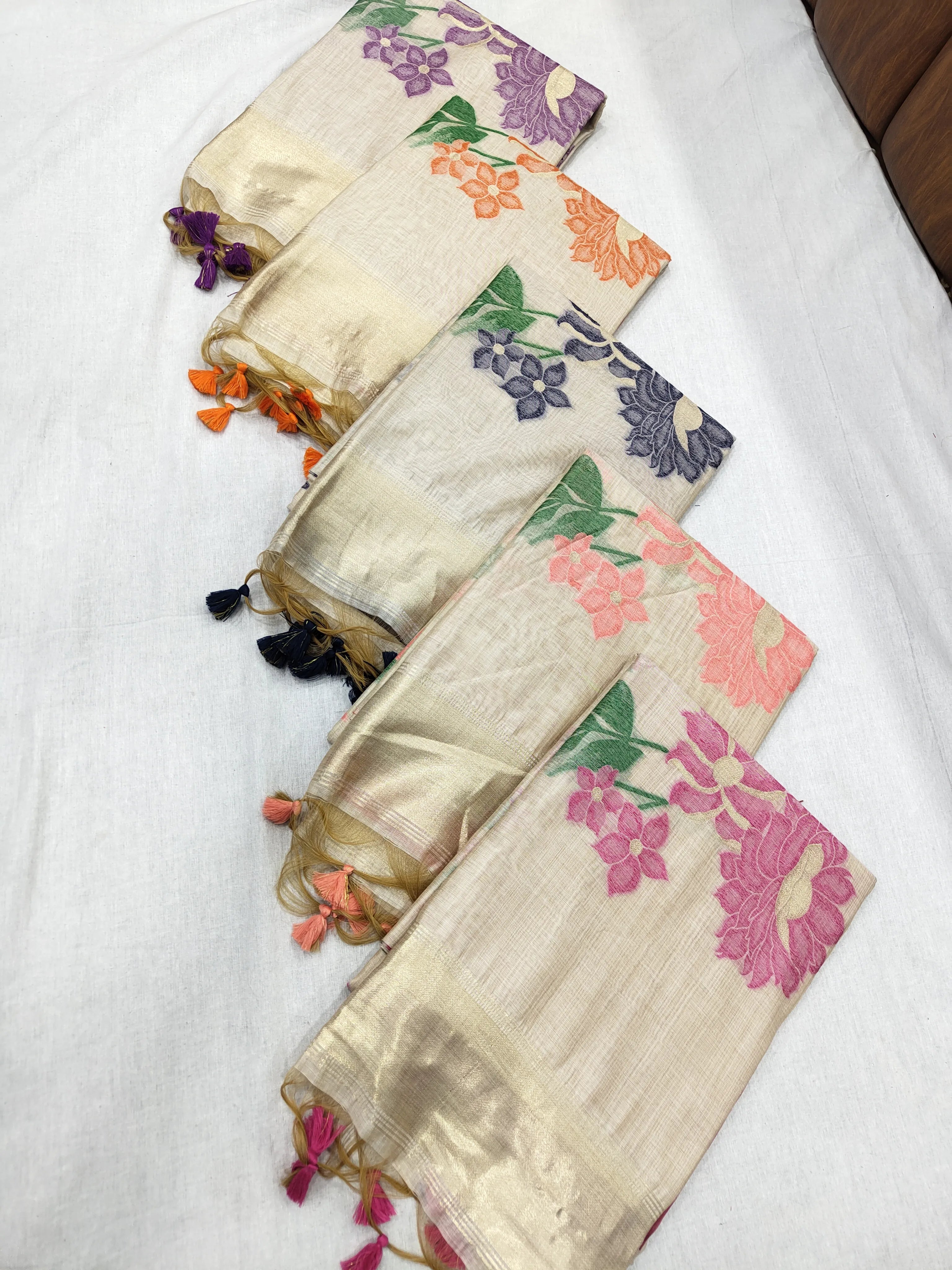 Soft Muga Silk Floral Saree
