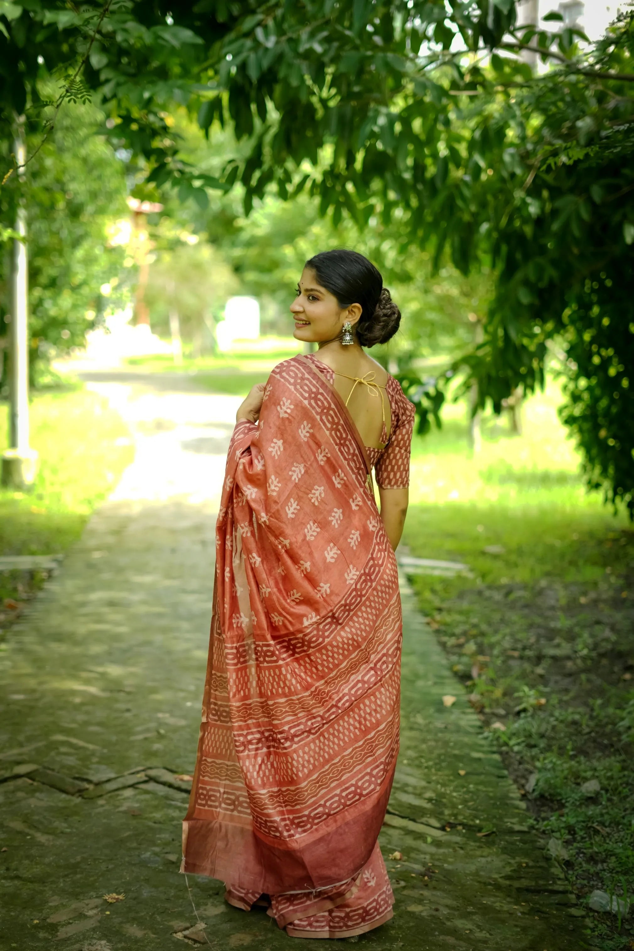 Soft Dhanwari Cotton Digital Block Printed Saree
