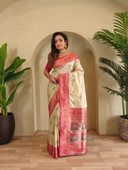 Banarasi Intricate Color Thread Saree
