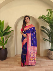 Banarasi Intricate Color Thread Saree