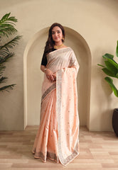 Designer Tussar Embroidered Saree