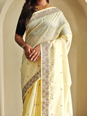 Designer Tussar Embroidered Saree