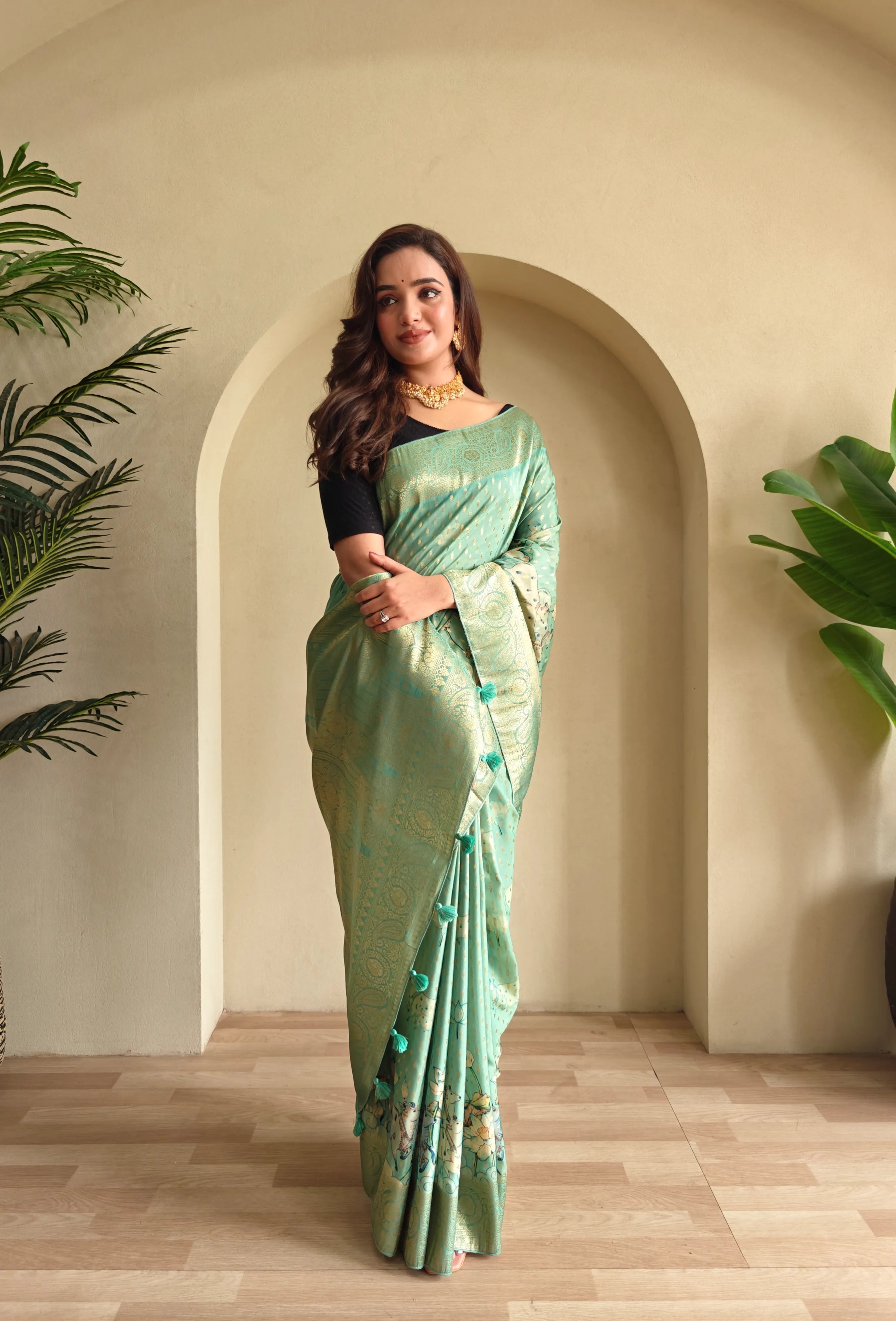 Viscose Georgette Digital Printed Saree