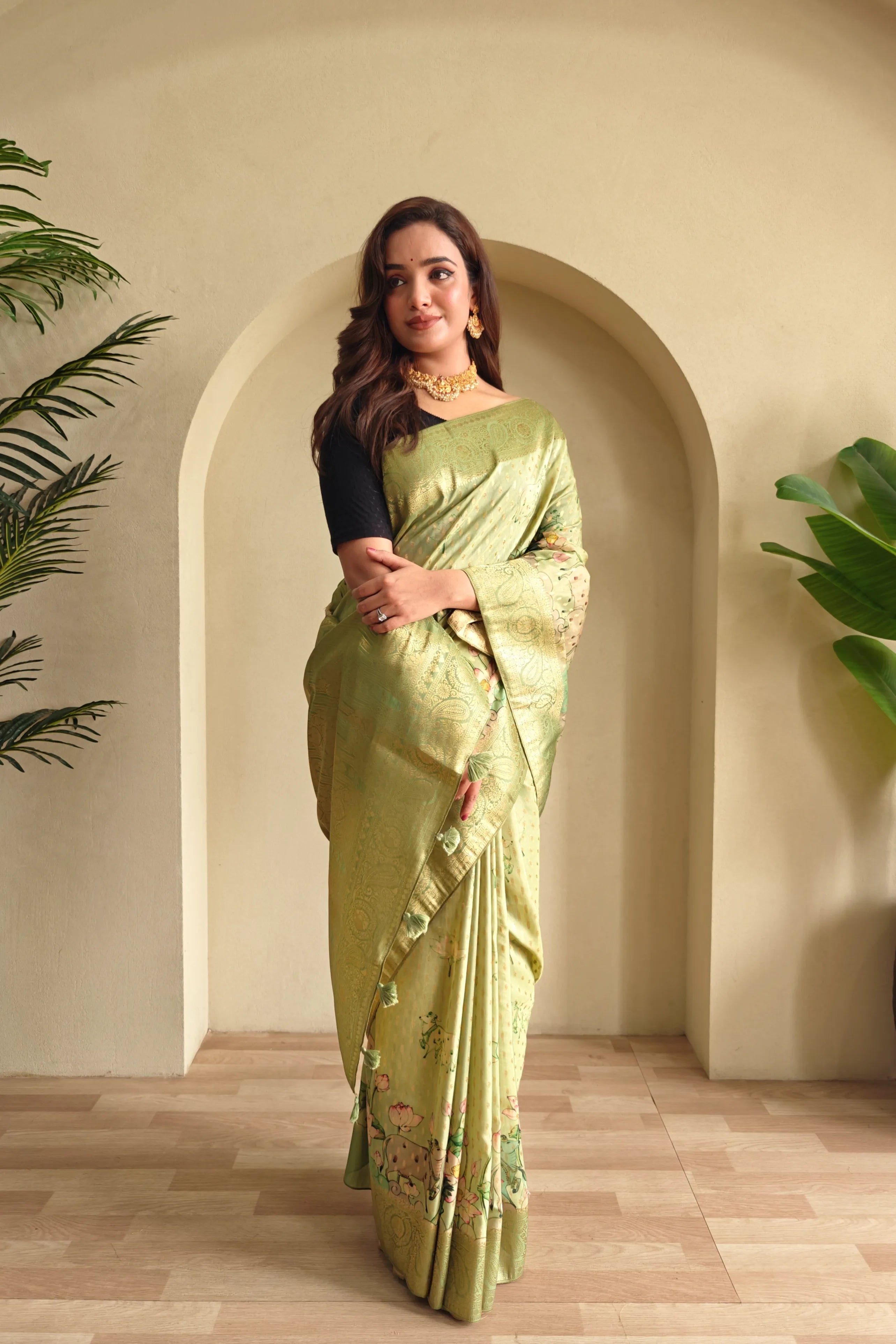 Viscose Georgette Digital Printed Saree