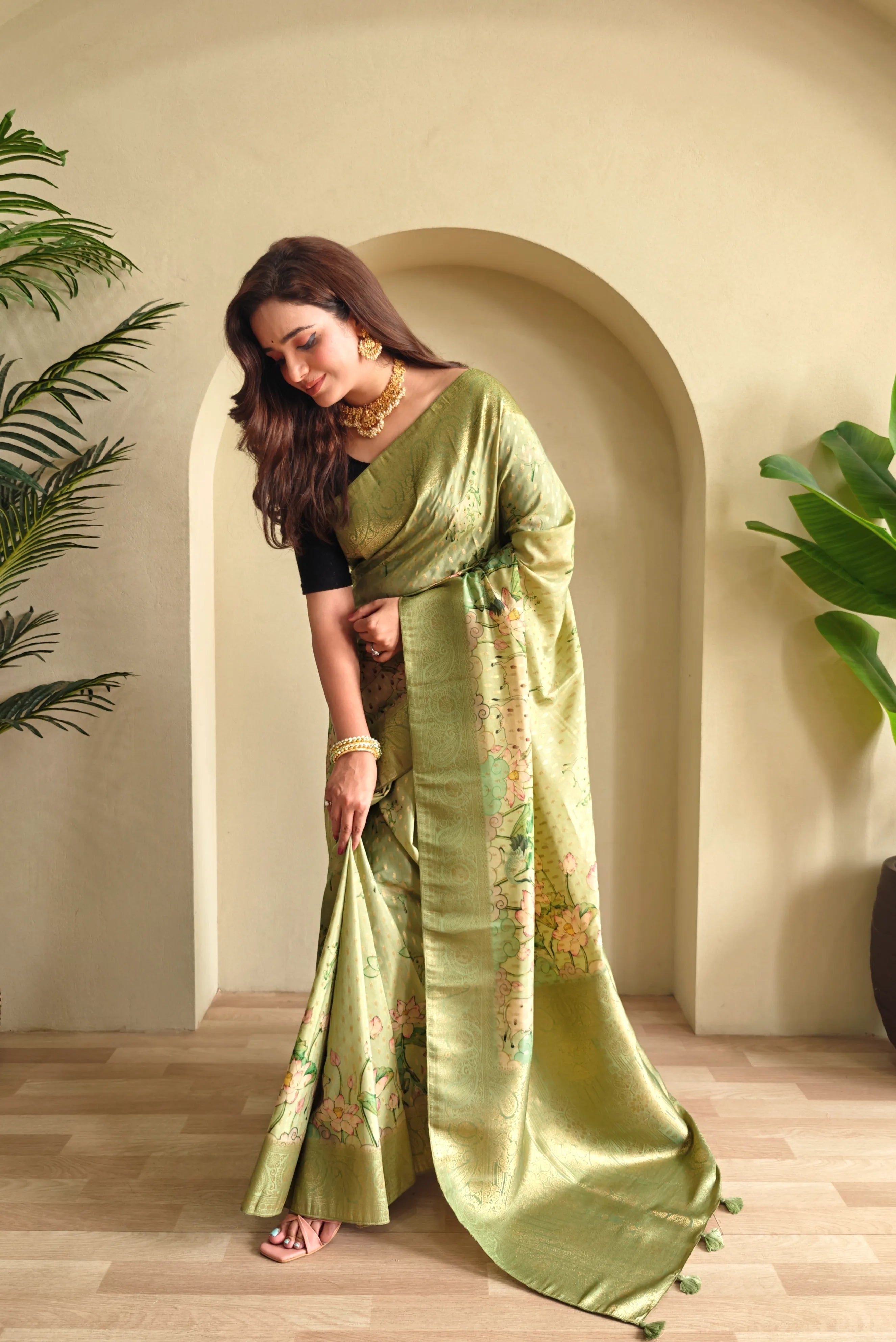 Viscose Georgette Digital Printed Saree
