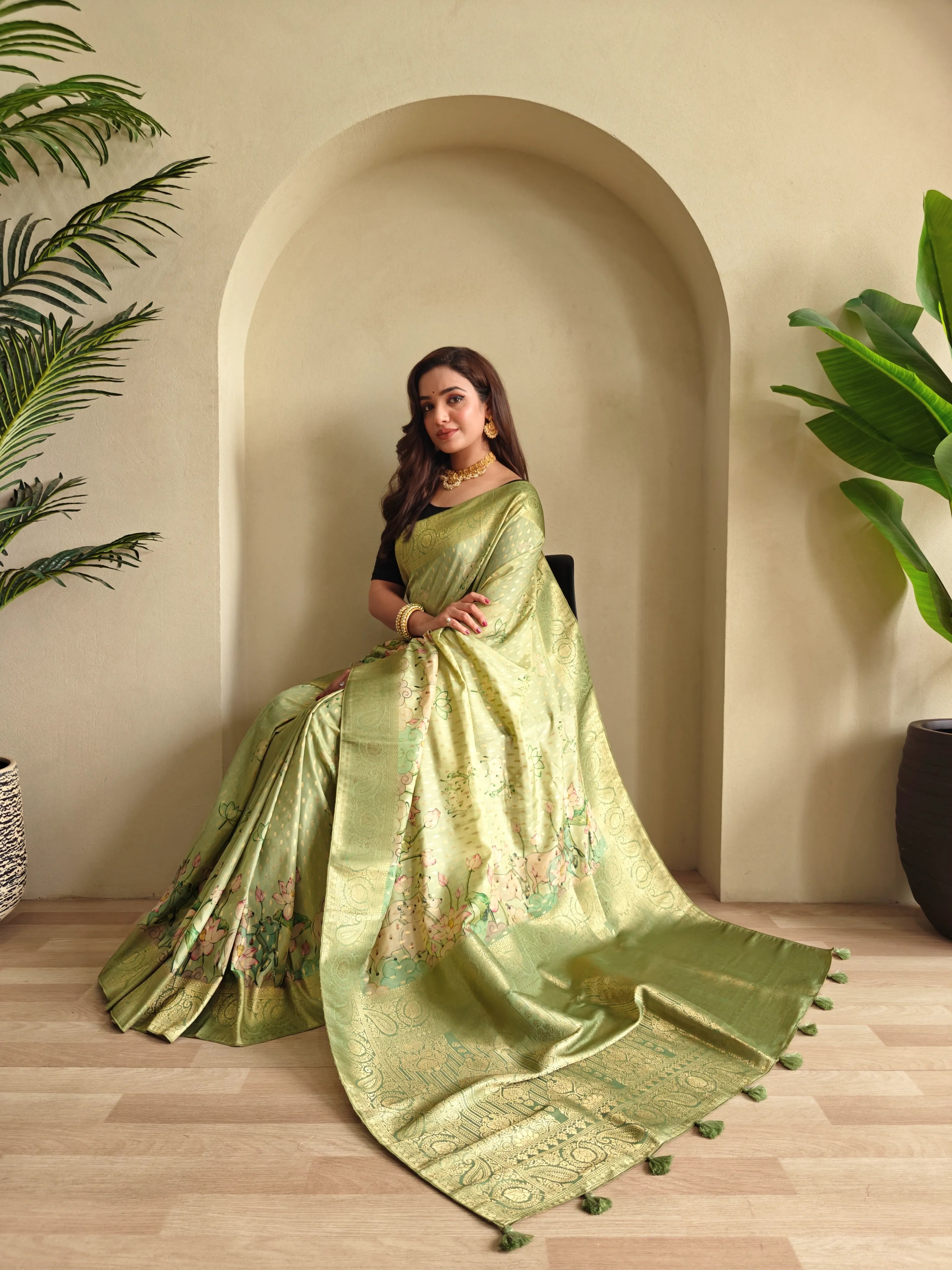 Viscose Georgette Digital Printed Saree