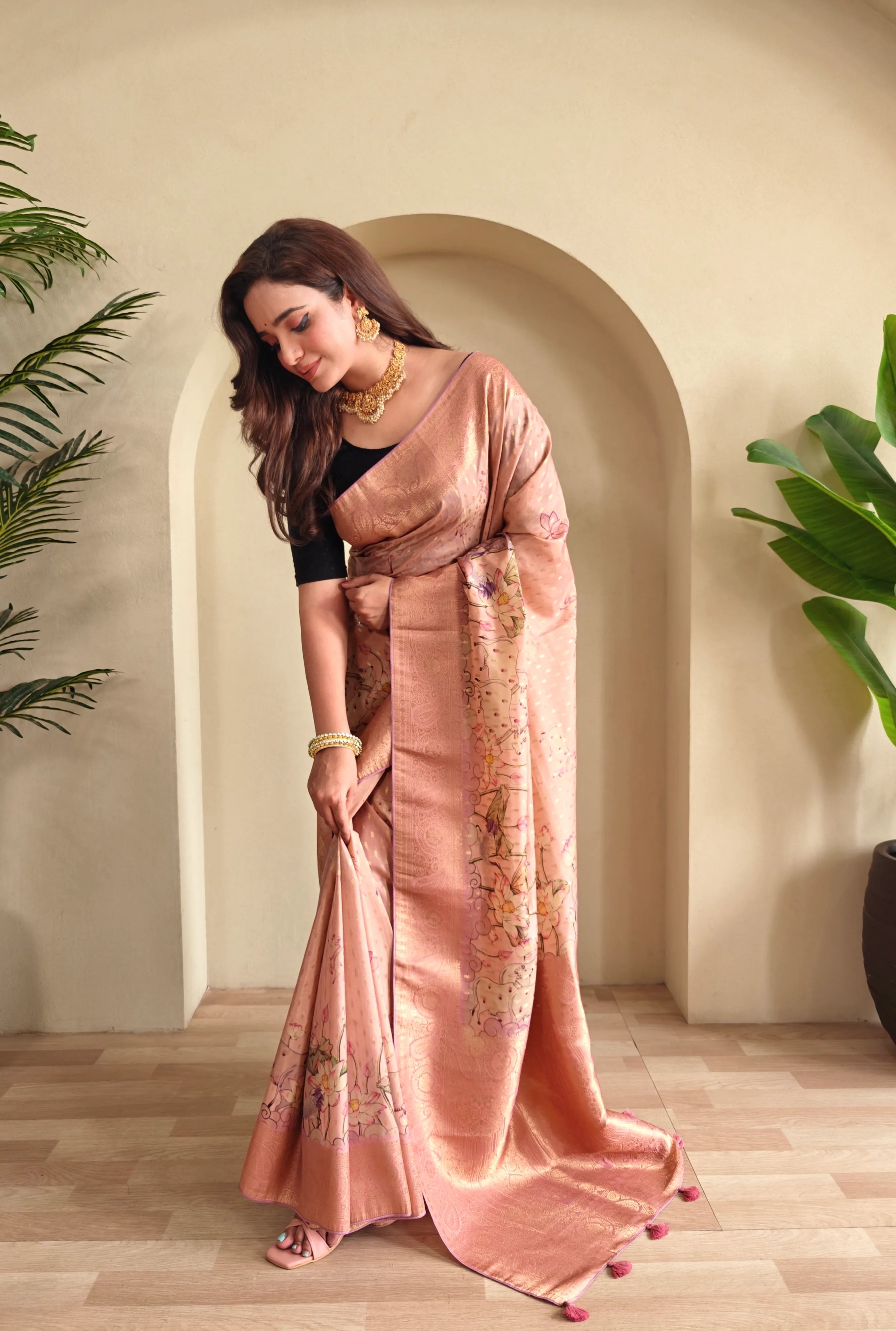 Viscose Georgette Digital Printed Saree