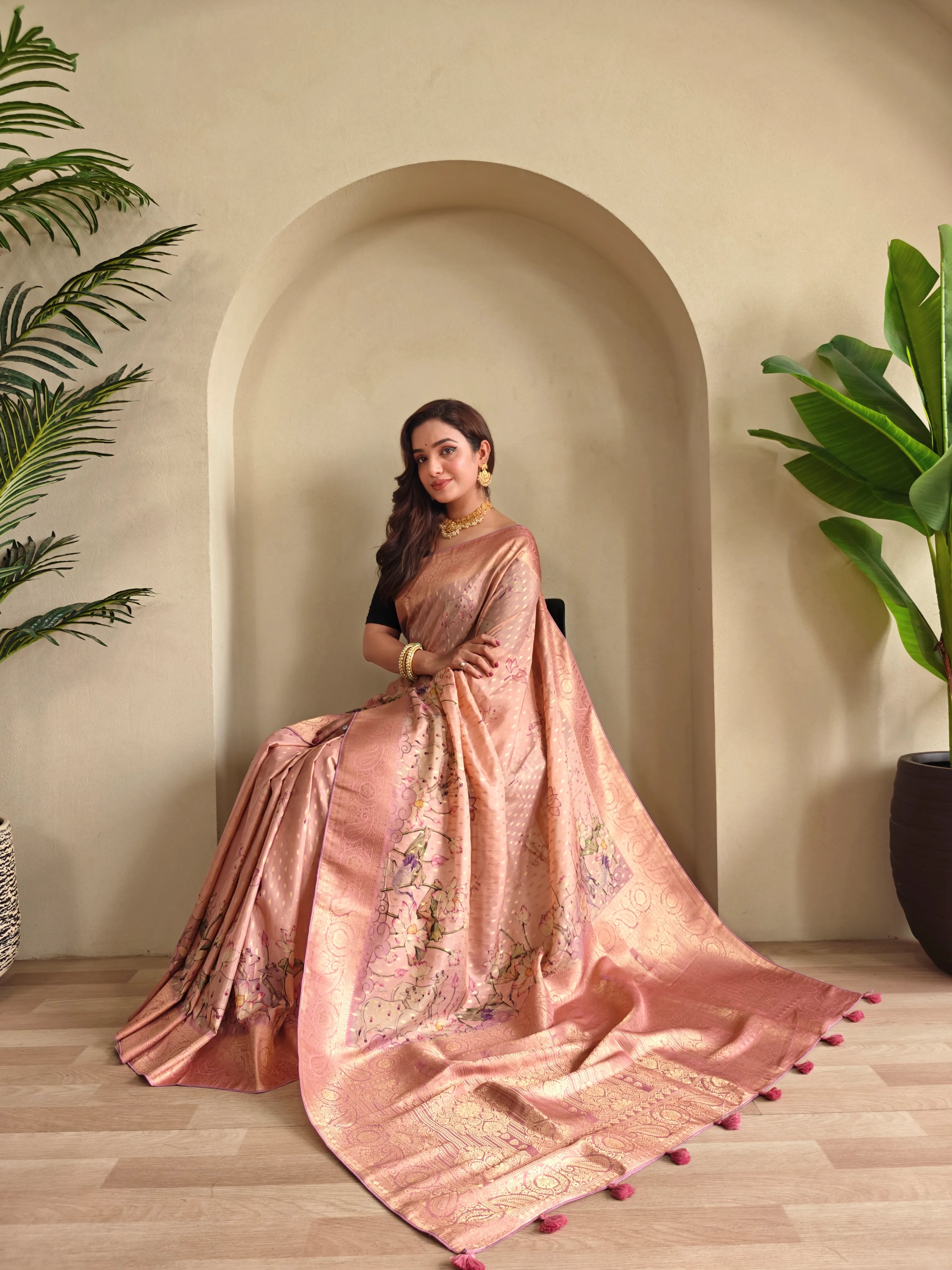 Viscose Georgette Digital Printed Saree