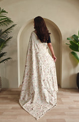 Tussar Silk Designer Embroidery Saree