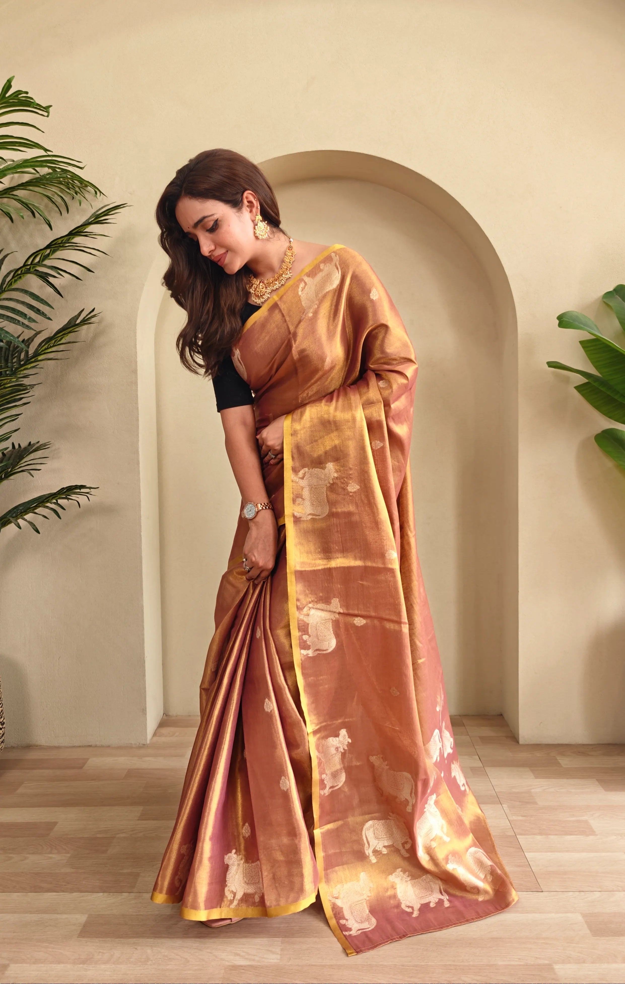 Pichwai Pattern Designer Saree