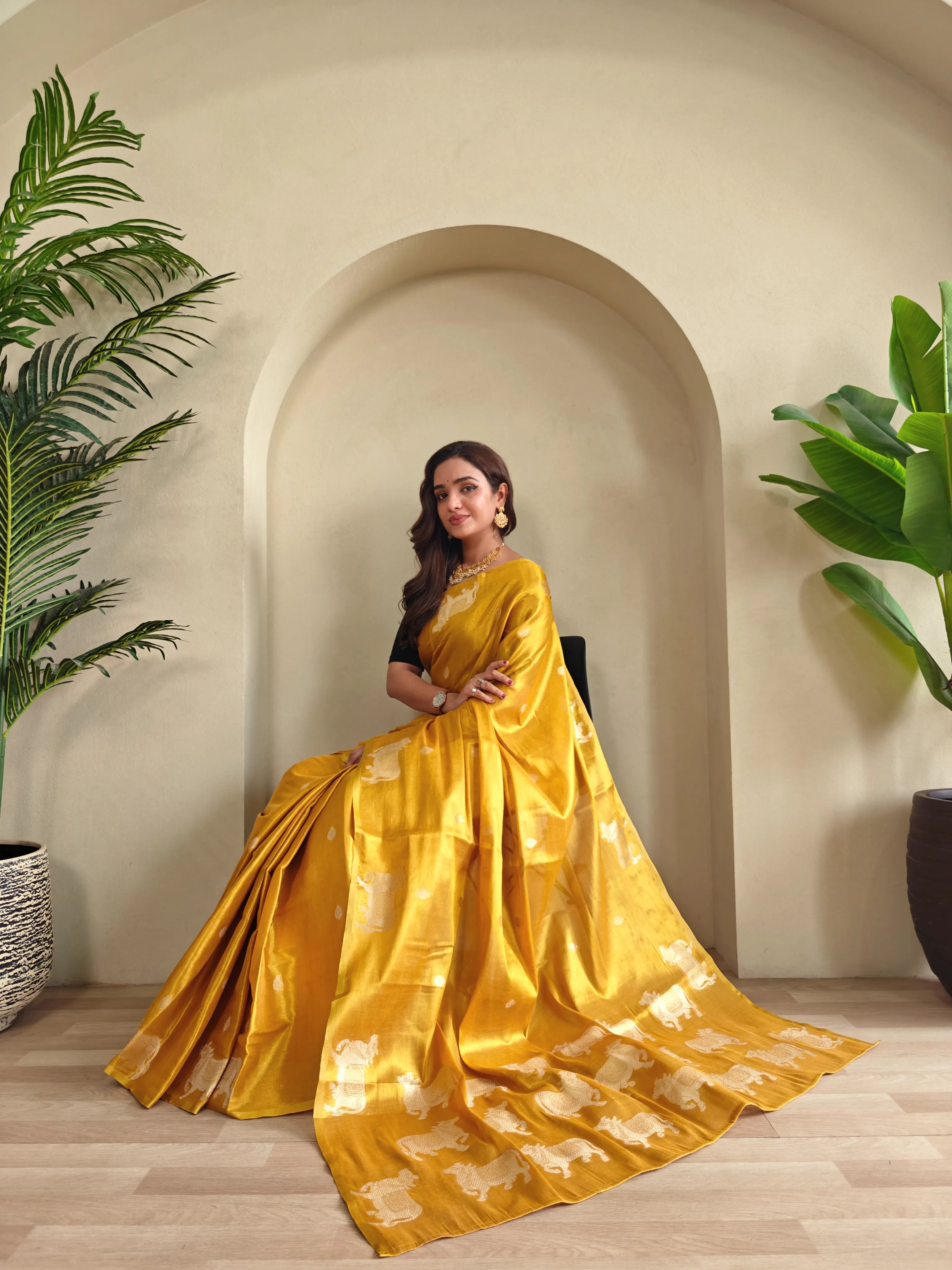 Pichwai Pattern Designer Saree