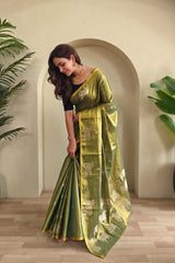 Heritage Art Edit – Pichwai Pattern Tissue Silk Saree