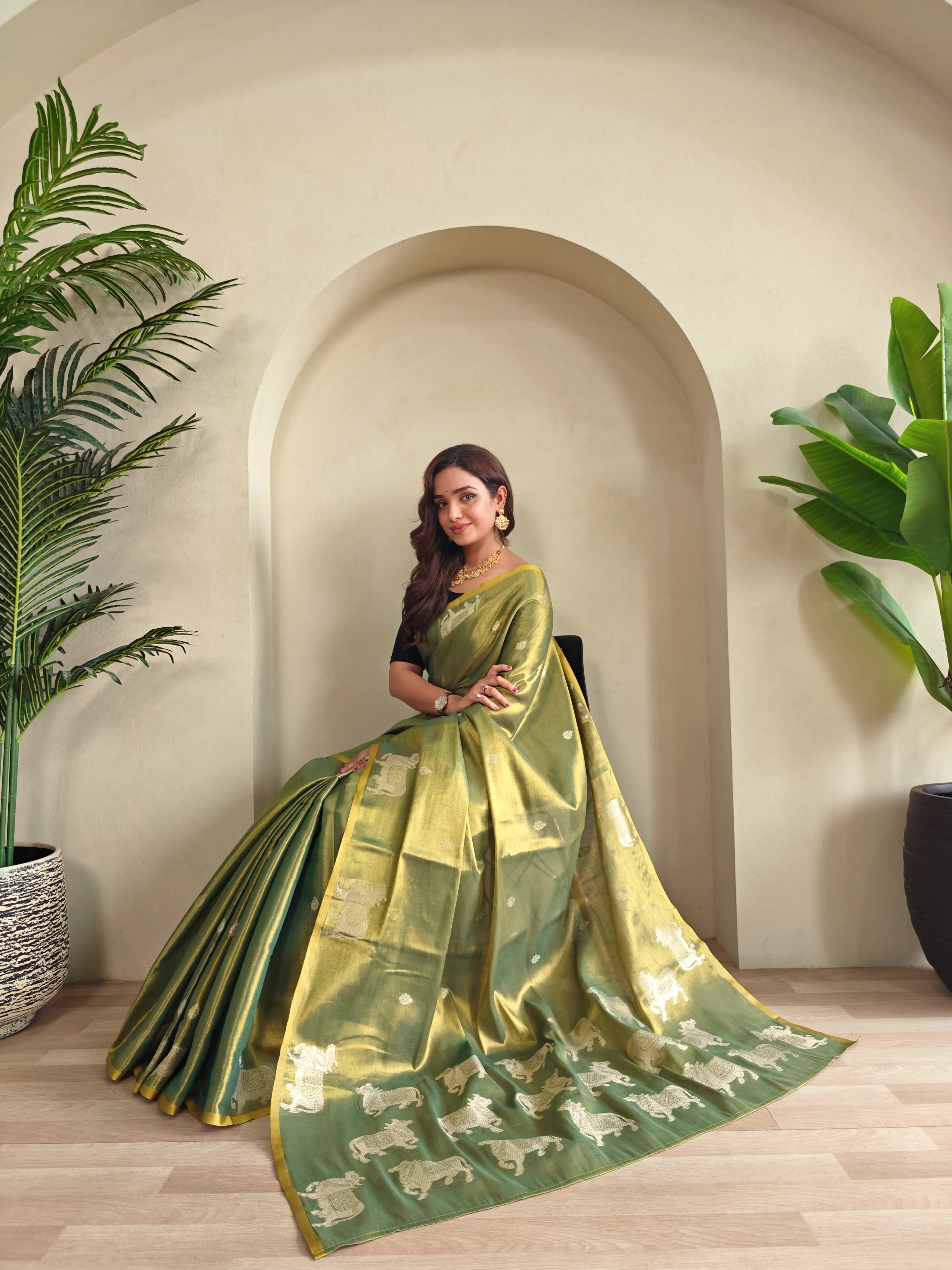 Pichwai Pattern Designer Saree