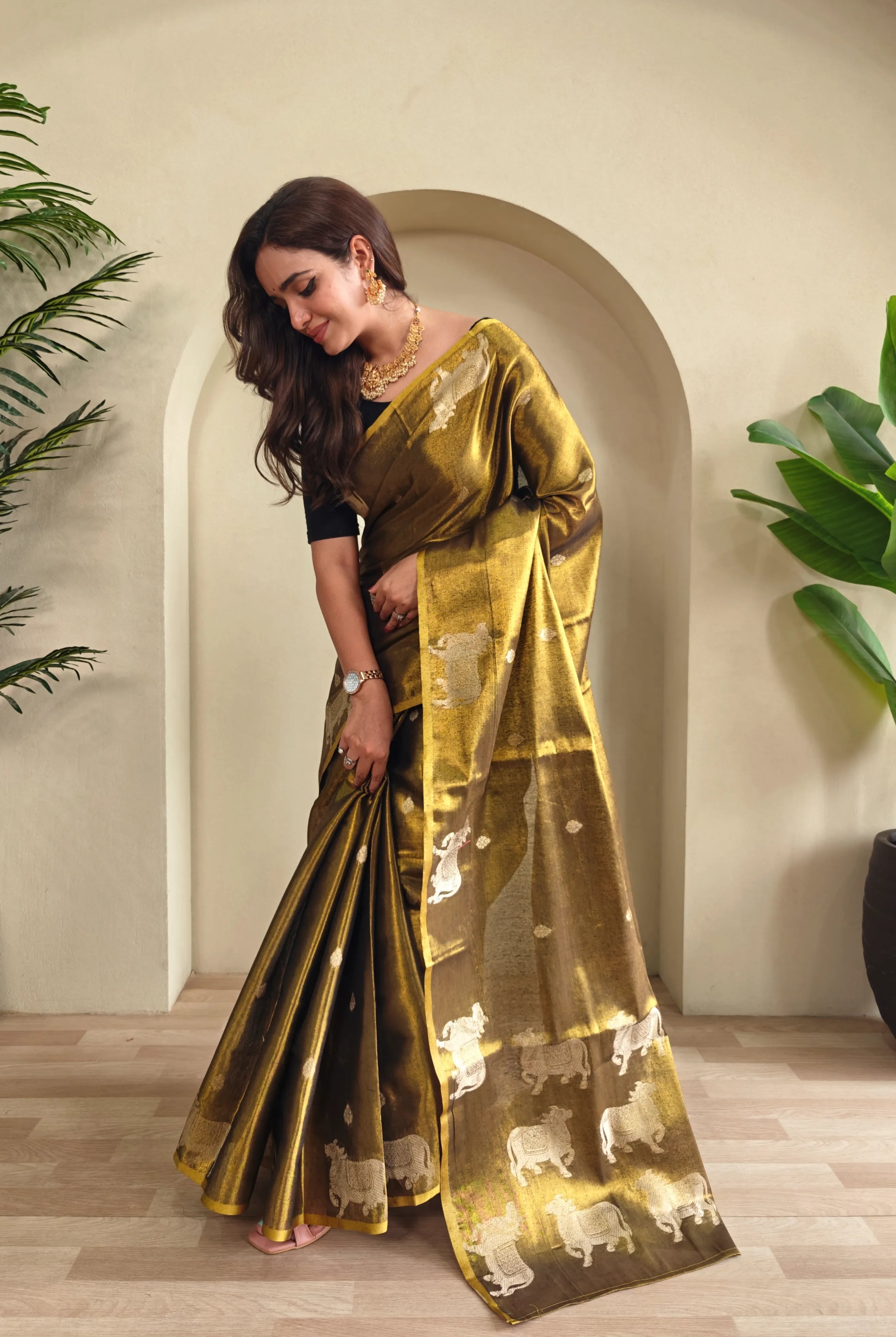 Pichwai Pattern Designer Saree