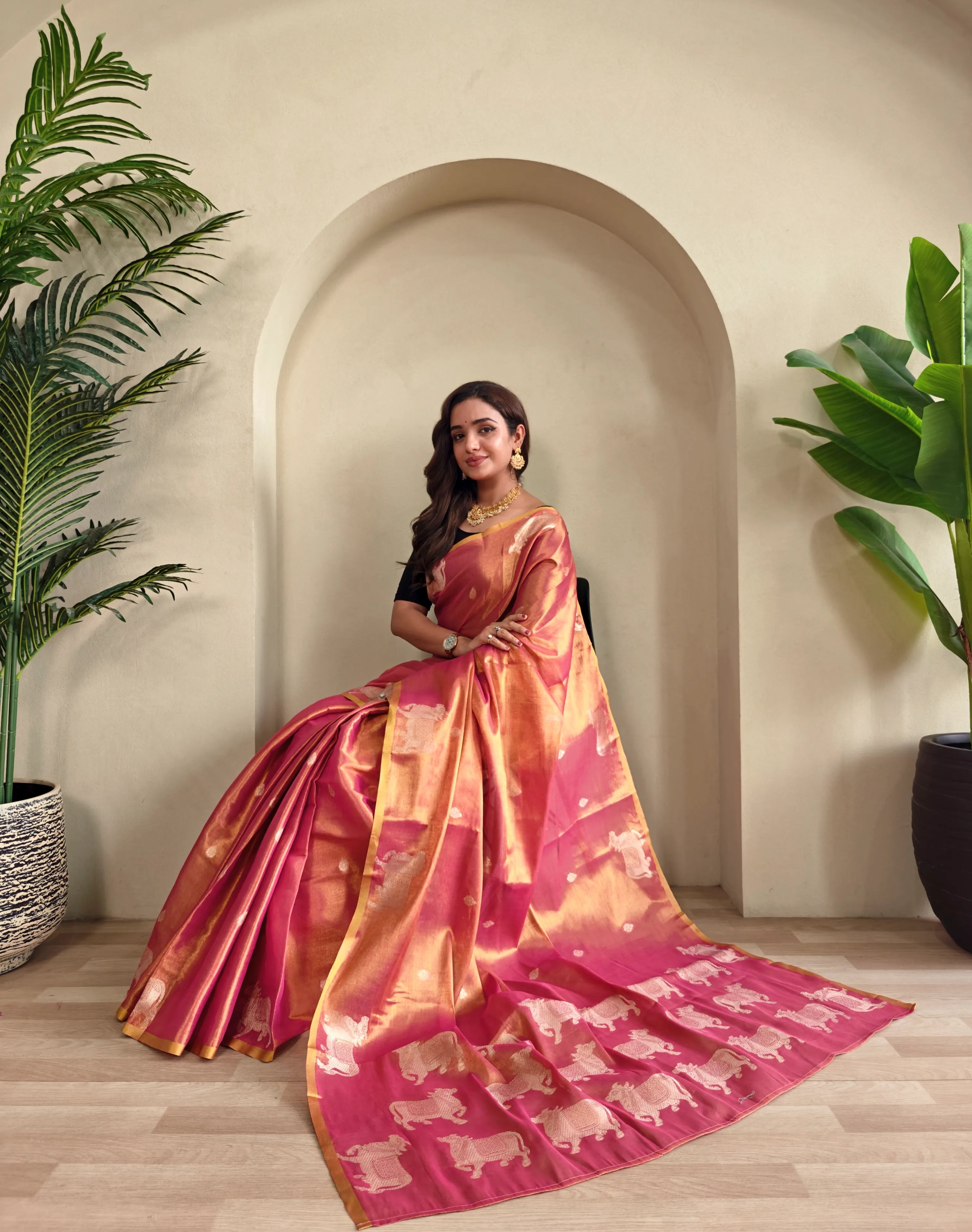 Pichwai Pattern Designer Saree