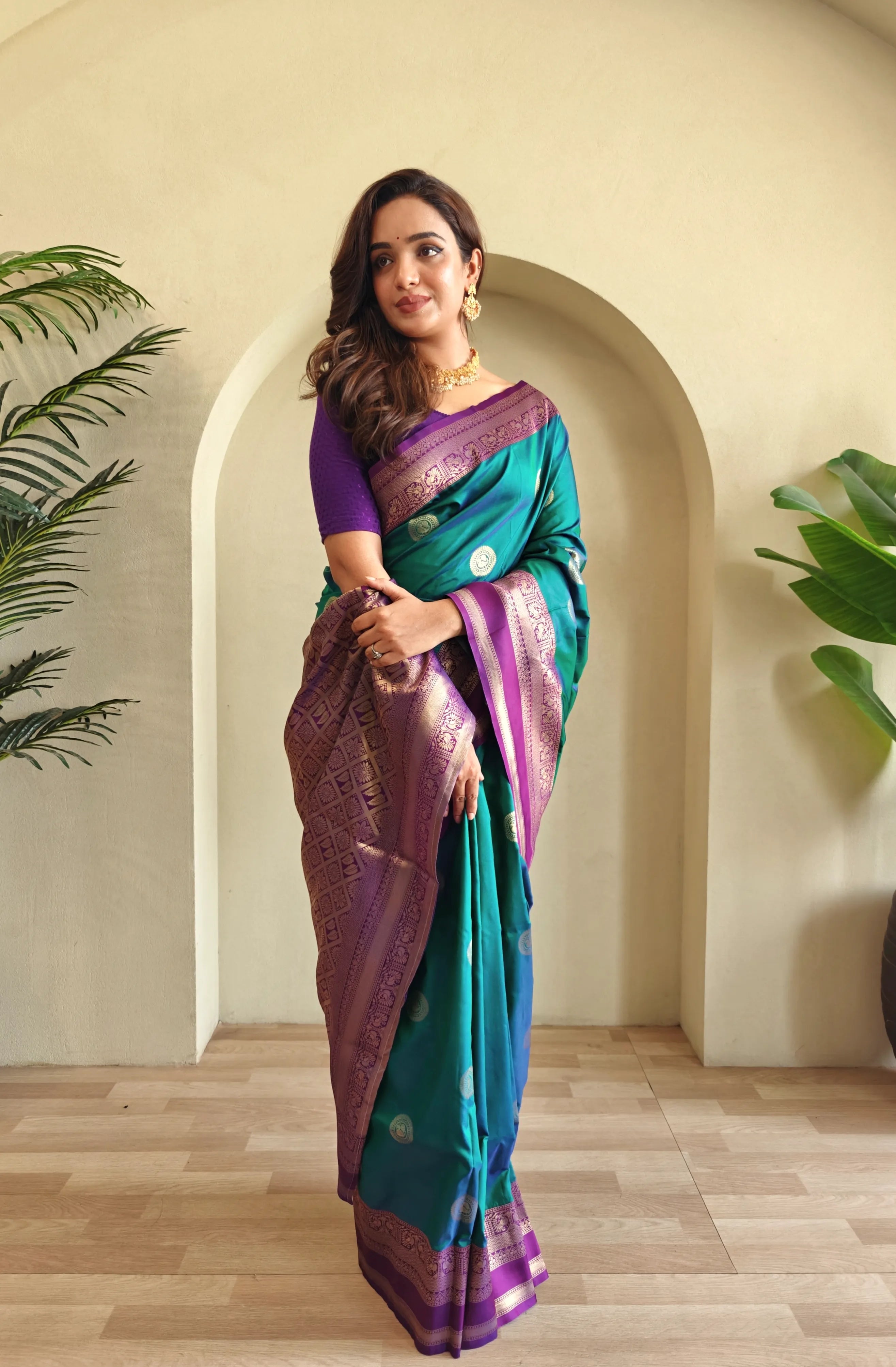 Soft Silk Banarasi Designer Paithani Saree