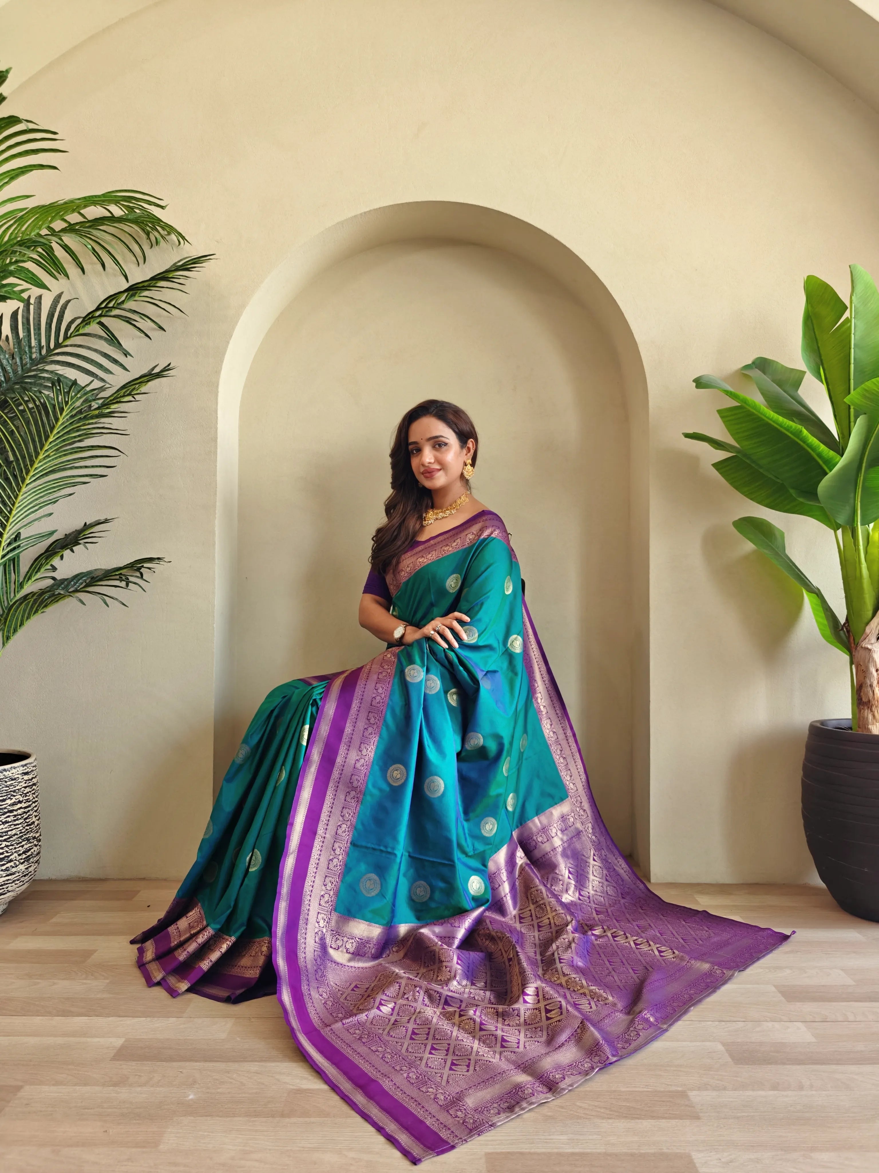 Soft Silk Banarasi Designer Paithani Saree