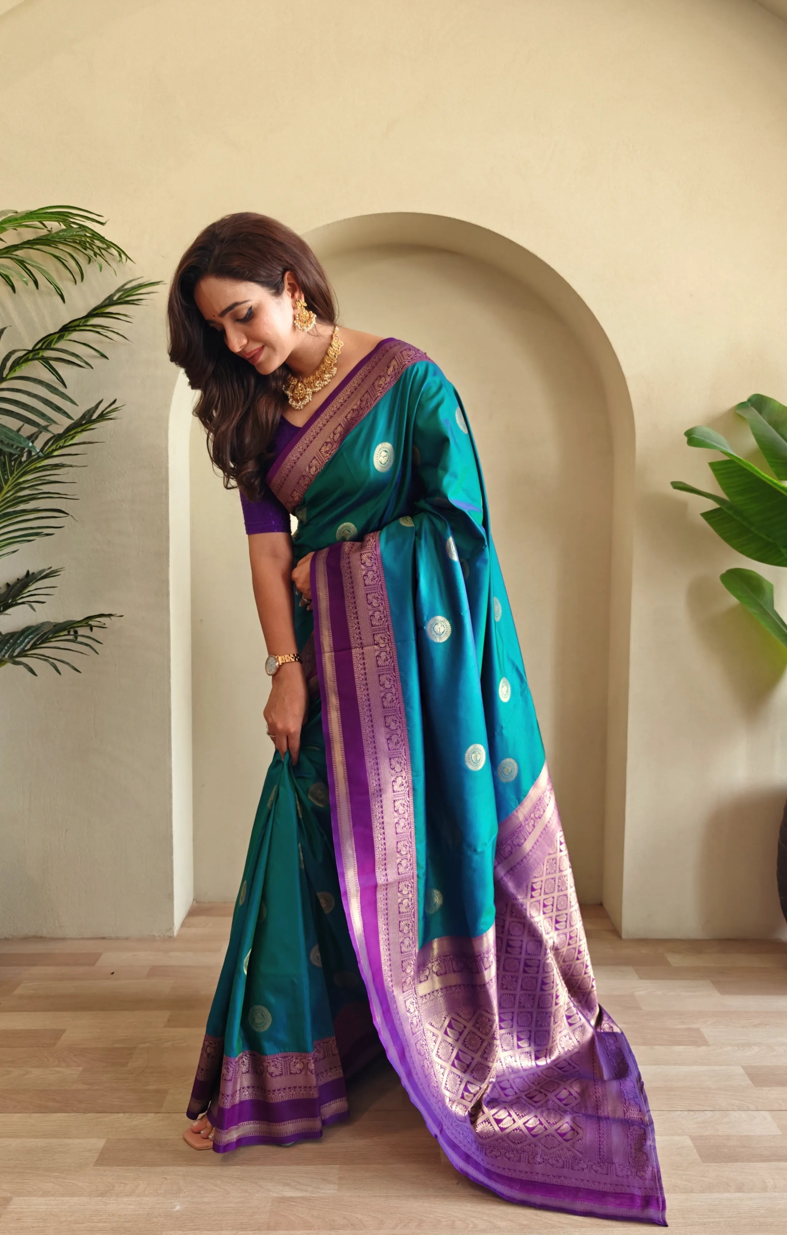 Soft Silk Banarasi Designer Paithani Saree