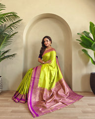 Soft Silk Banarasi Designer Paithani Saree