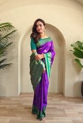 Soft Silk Banarasi Designer Paithani Saree